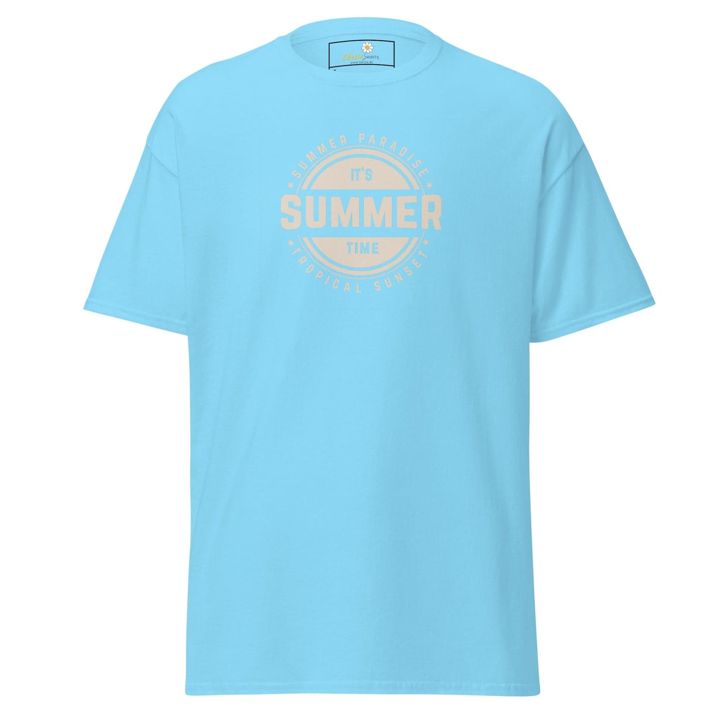 Unisex classic t-shirt - SUMMER TROPICAL - REGULAR - Sky / S