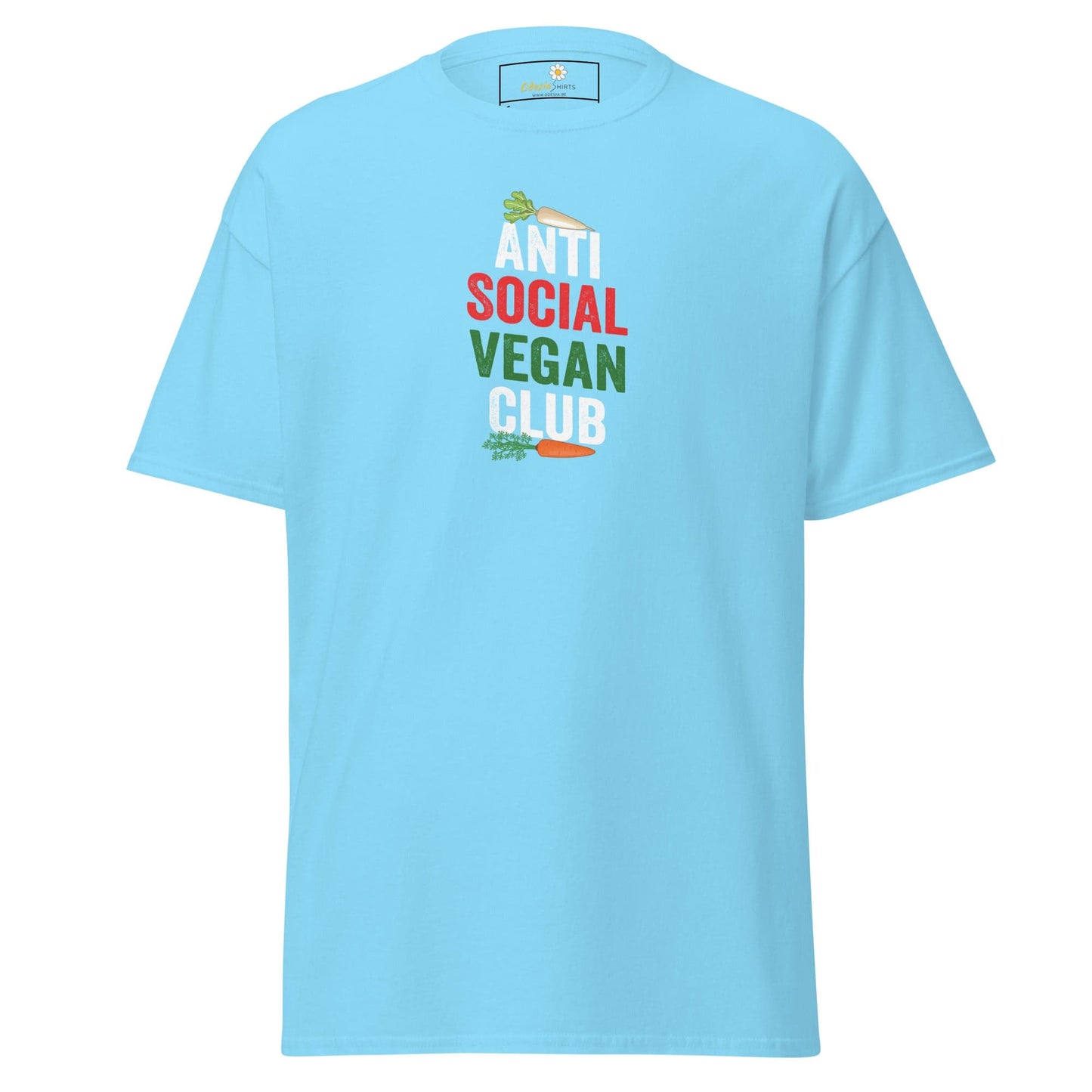 Unisex classic tee - GREEN VEGAN CLUB - REGULAR - Sky / S