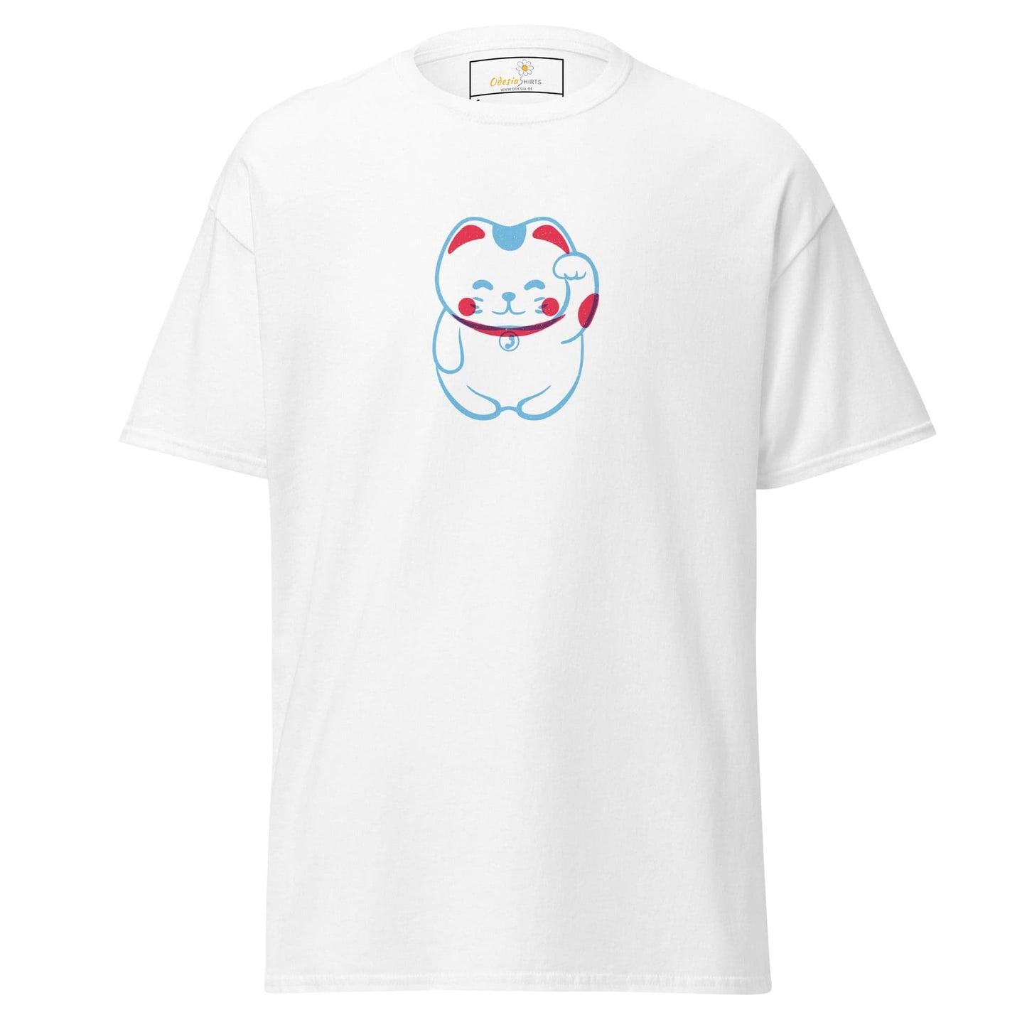 Unisex classic tee - ANIMALS SPIRITUAL LUCKY CAT 1 - REGULAR - White / S