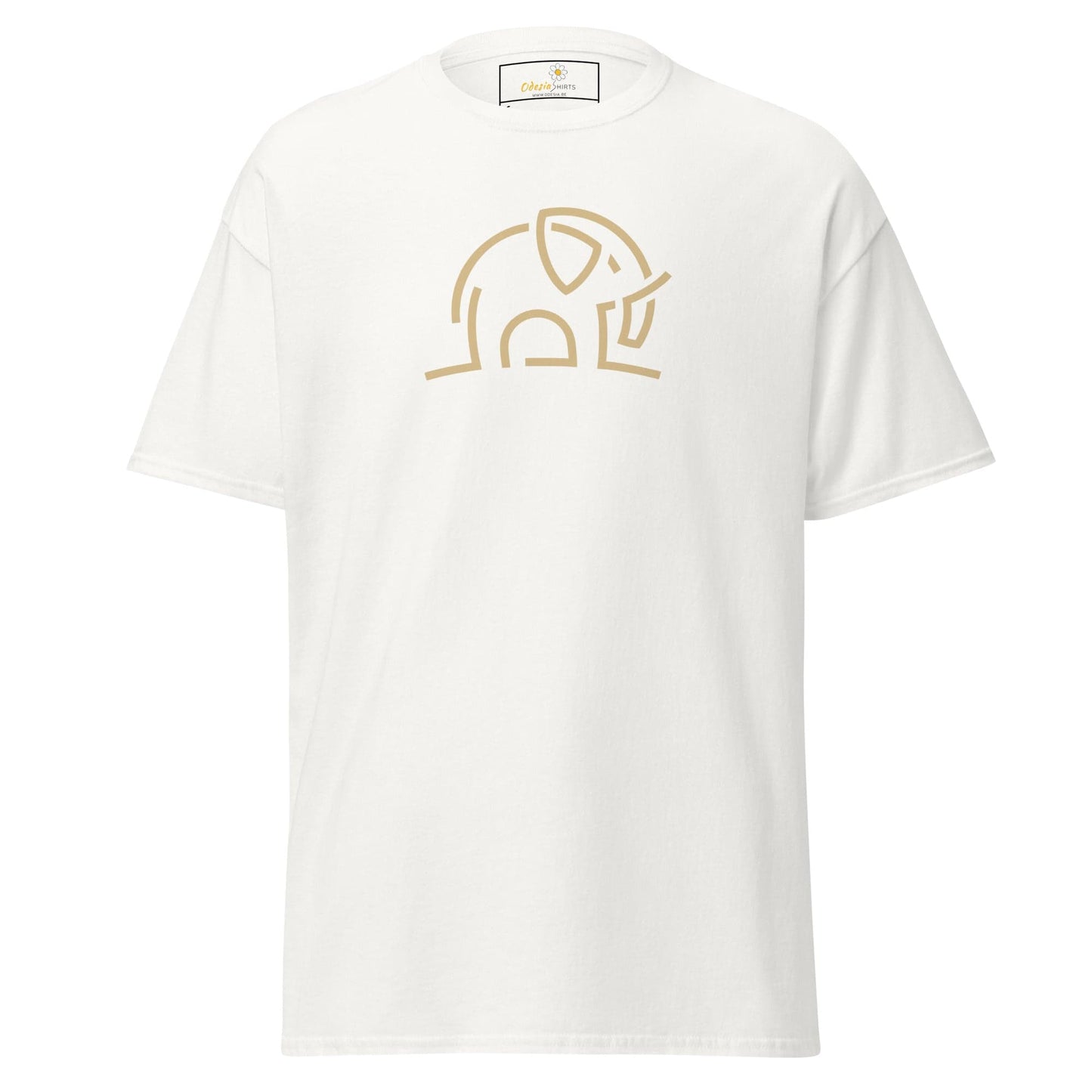 Unisex classic tee - WILD LIFE ELEPHANT LINES - White / S