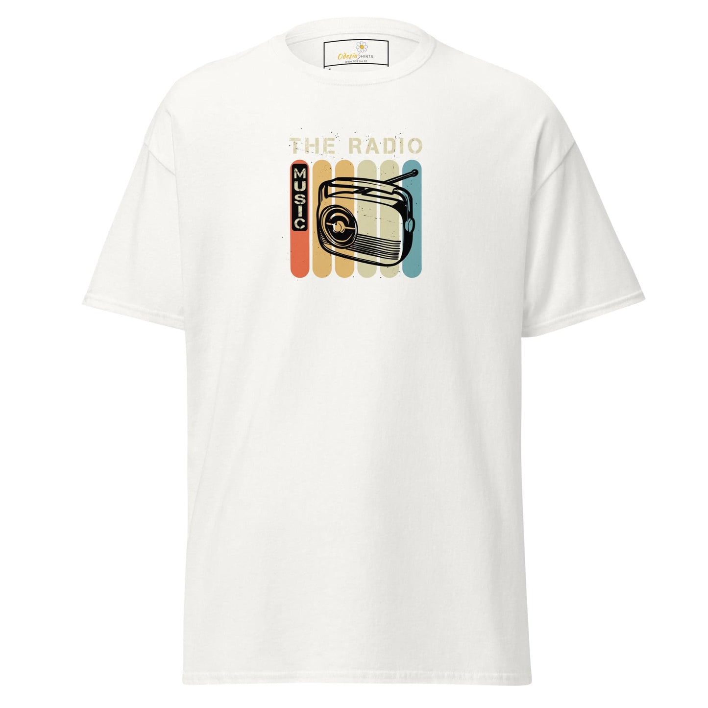 Unisex classic t-shirt - MUSIC THE RADIO - REGULAR - White / S