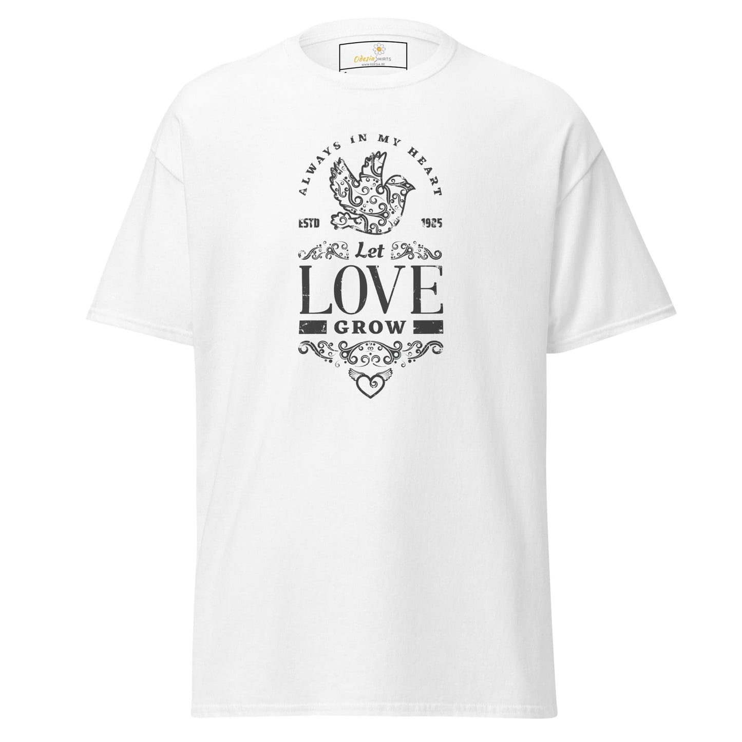 Unisex classic tee - POSITIVE LET LOVE GROW - REGULAR - White / S