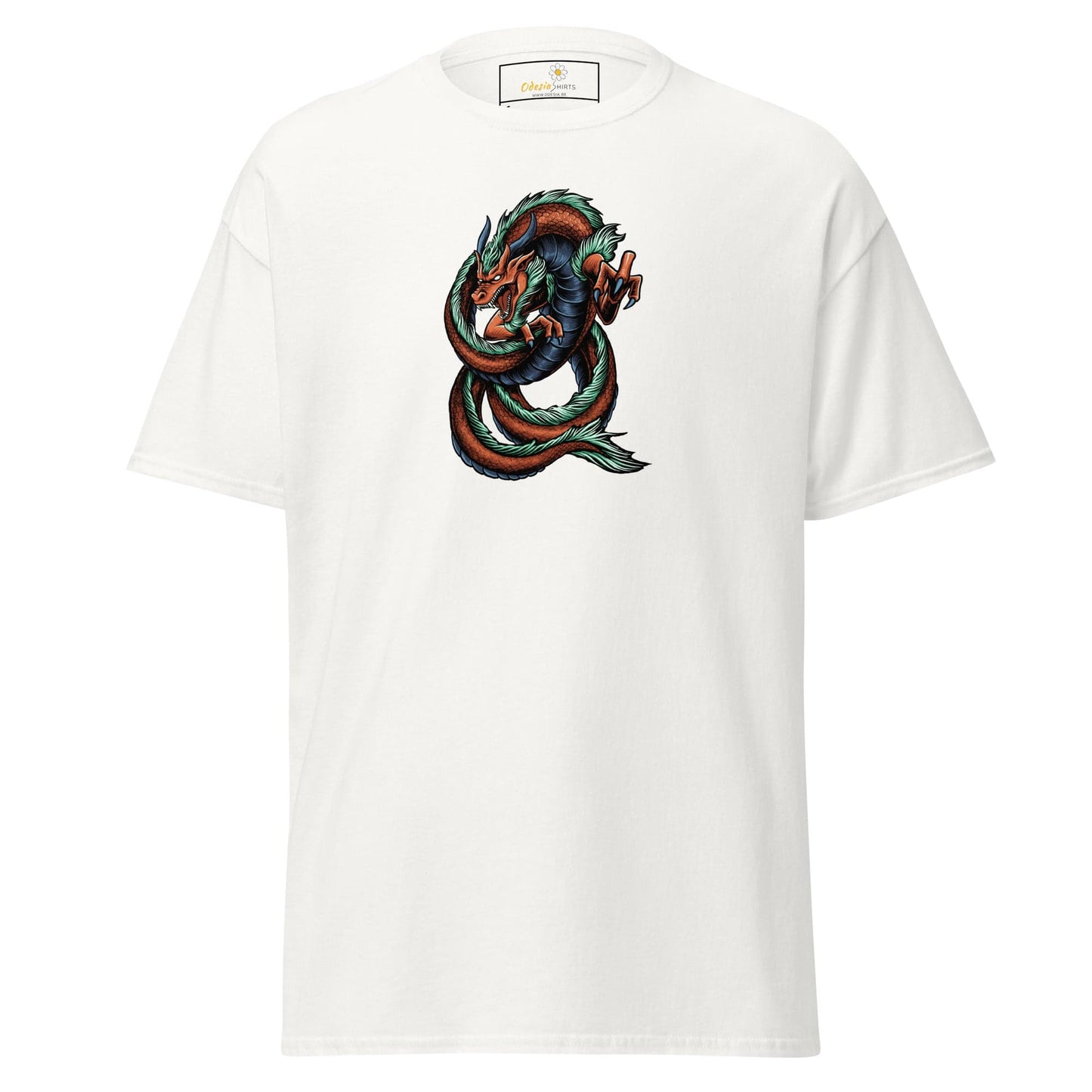 Unisex classic tee - MYSTIC RED GREEN DRAGON - REGULAR - White / S