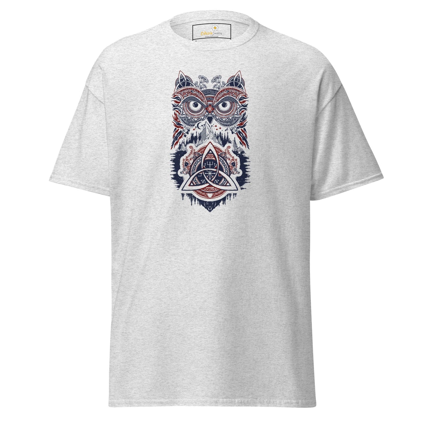 Unisex classic t-shirt - MYSTIC OWL TRIBES - REGULAR - Ash / S