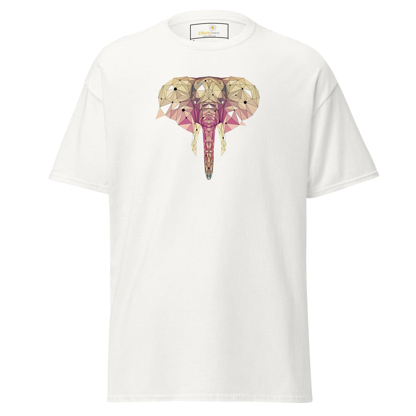 Unisex classic t-shirt - ABSTRACT WILD LIFE ELEPHANT - REGULAR - White / S