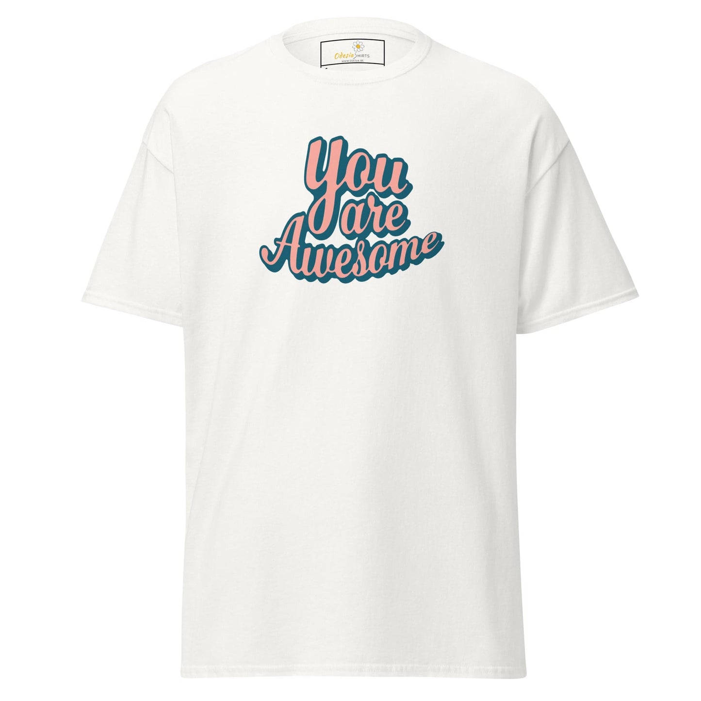 Unisex classic t-shirt - TEXT YOU ARE AWESOME - REGULAR - White / S