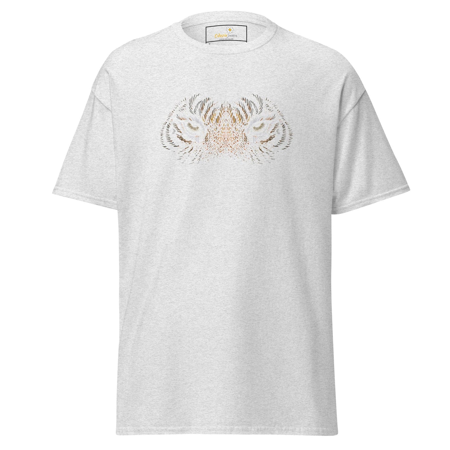 Men’s classic t-shirt - WILD LIFE TIGER EYES - REGULAR - Ash / S