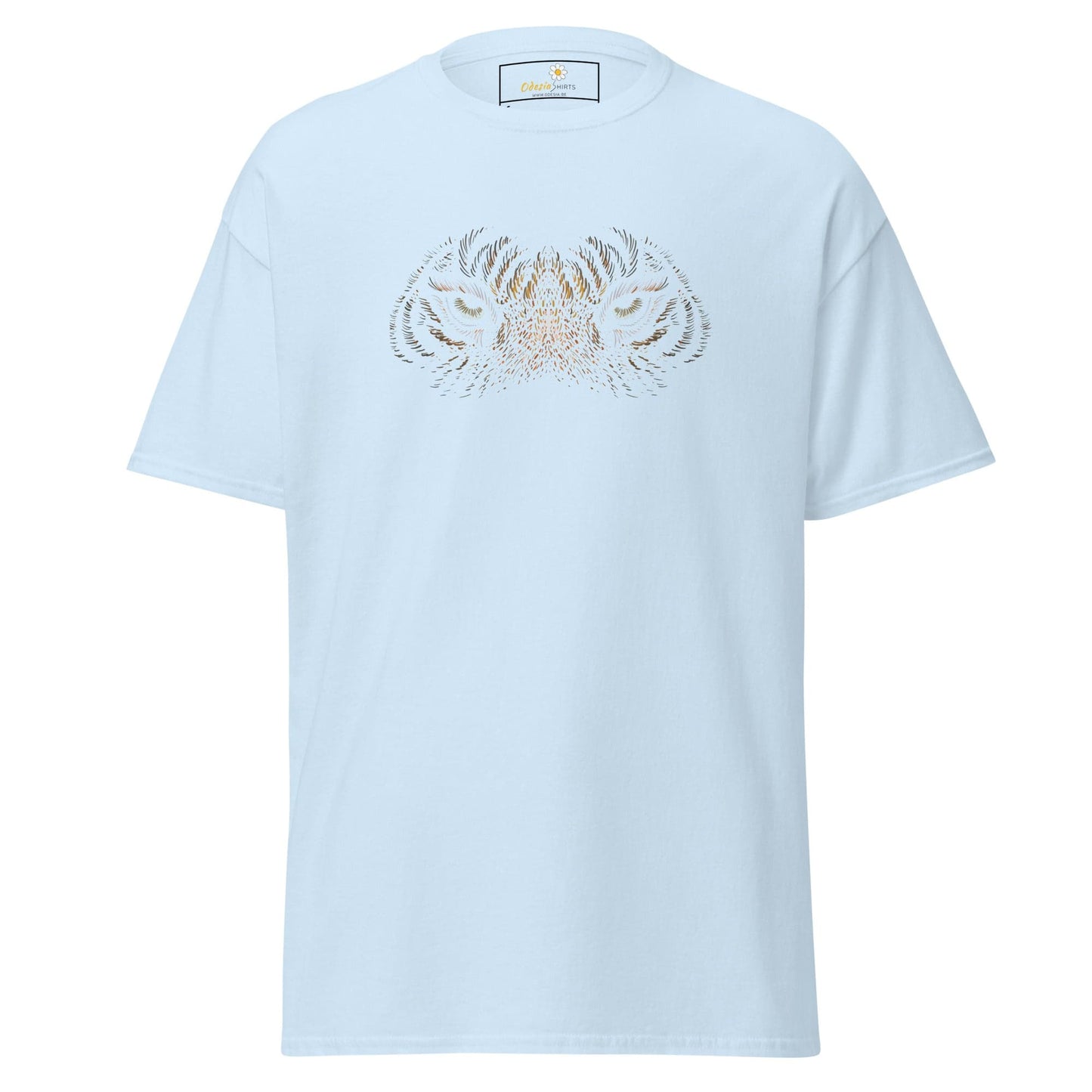 Men’s classic t-shirt - WILD LIFE TIGER EYES - REGULAR - Light Blue / S