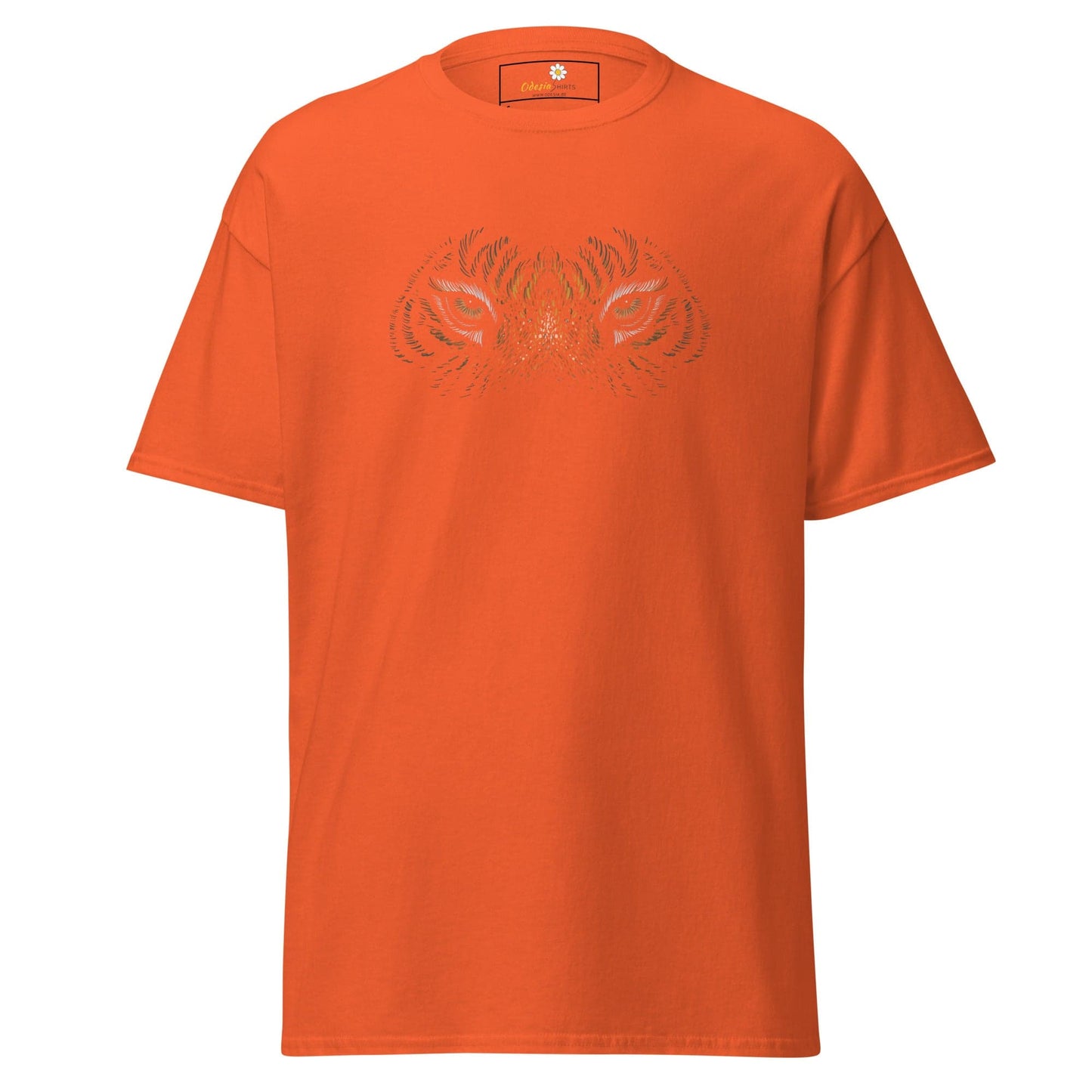 Men’s classic t-shirt - WILD LIFE TIGER EYES - REGULAR - Orange / S