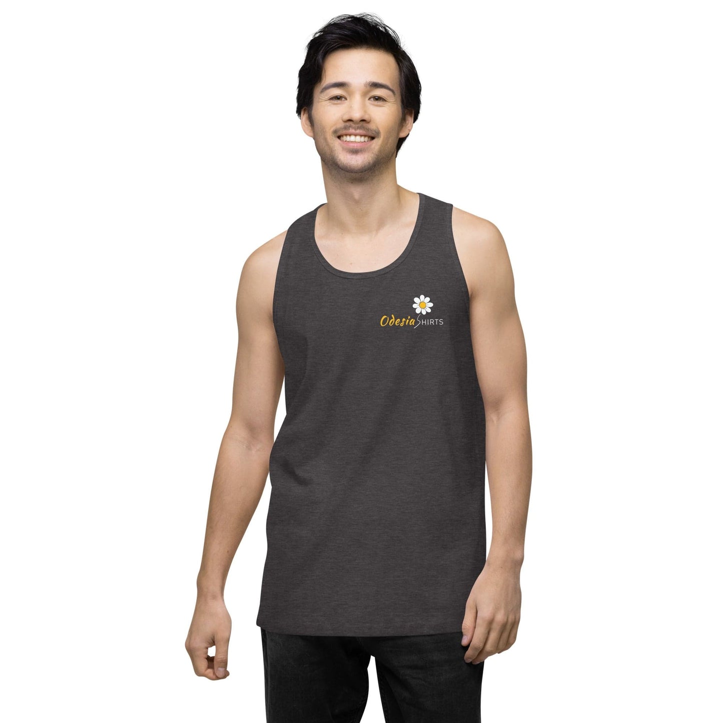 Odesia’s Men’s premium tank top - Charcoal Heather / S