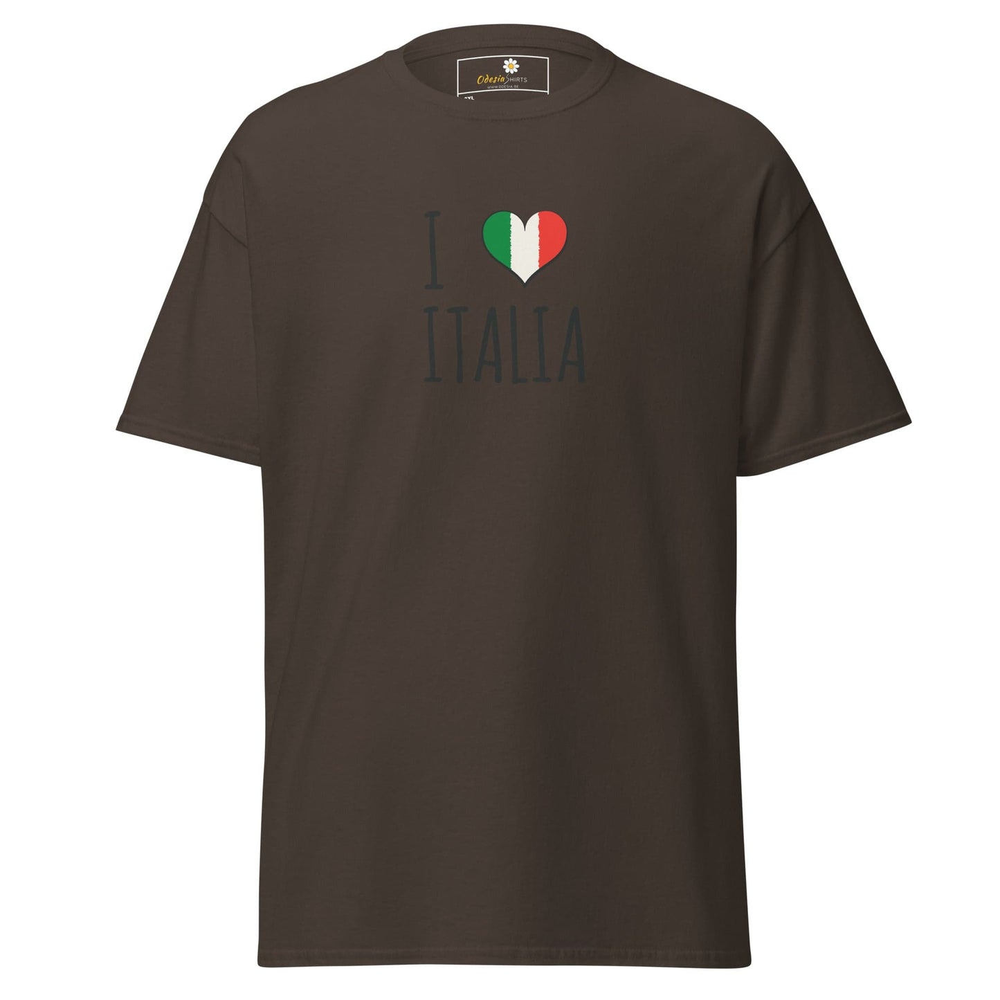 Unisex classic tee - COUNTRY I LOVE ITALY - BIG - Dark Chocolate / 2XL