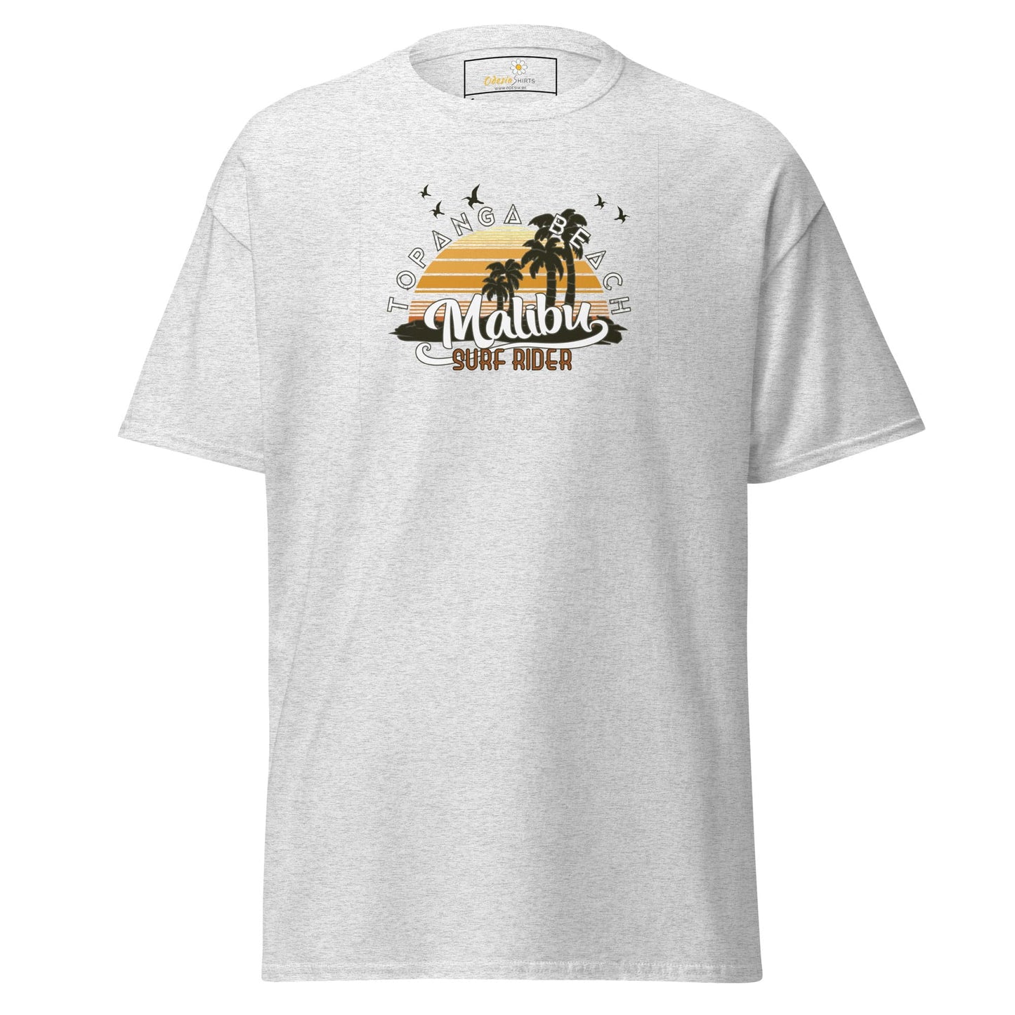 Unisex classic t-shirt - SUMMER MALIBU SURF RIDER - REGULAR - Ash / S
