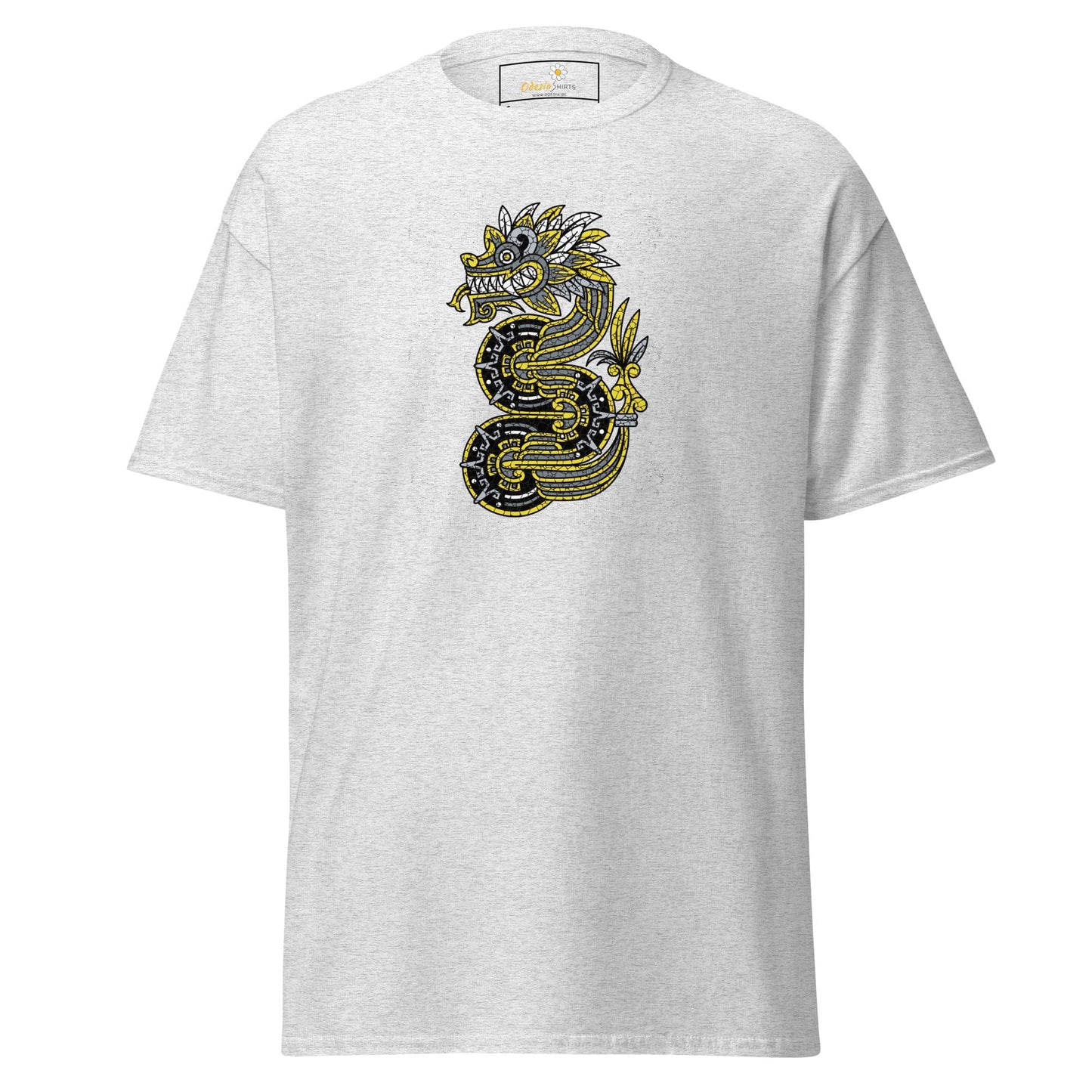 Unisex classic t-shirt - MYSTIC YELLOW GREY DRAGON - REGULAR - Ash / S