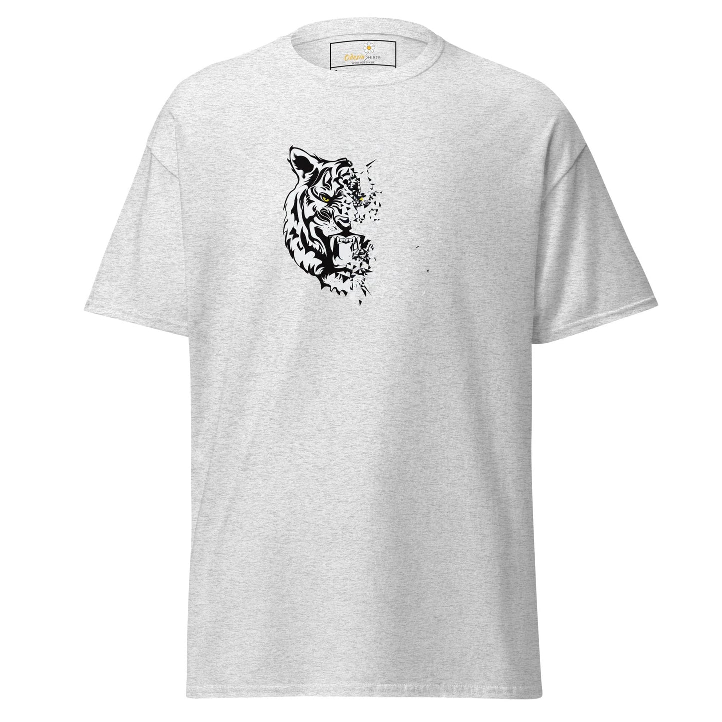 Unisex classic t-shirt - WILD LIFE TIGER DECOMPOS - REGULAR - Ash / S