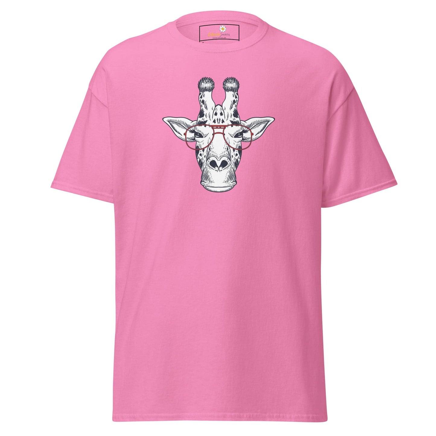 Unisex classic tee - WILD LIFE FUN GIRAFFE GLASSES - REGULAR - Azalea / S