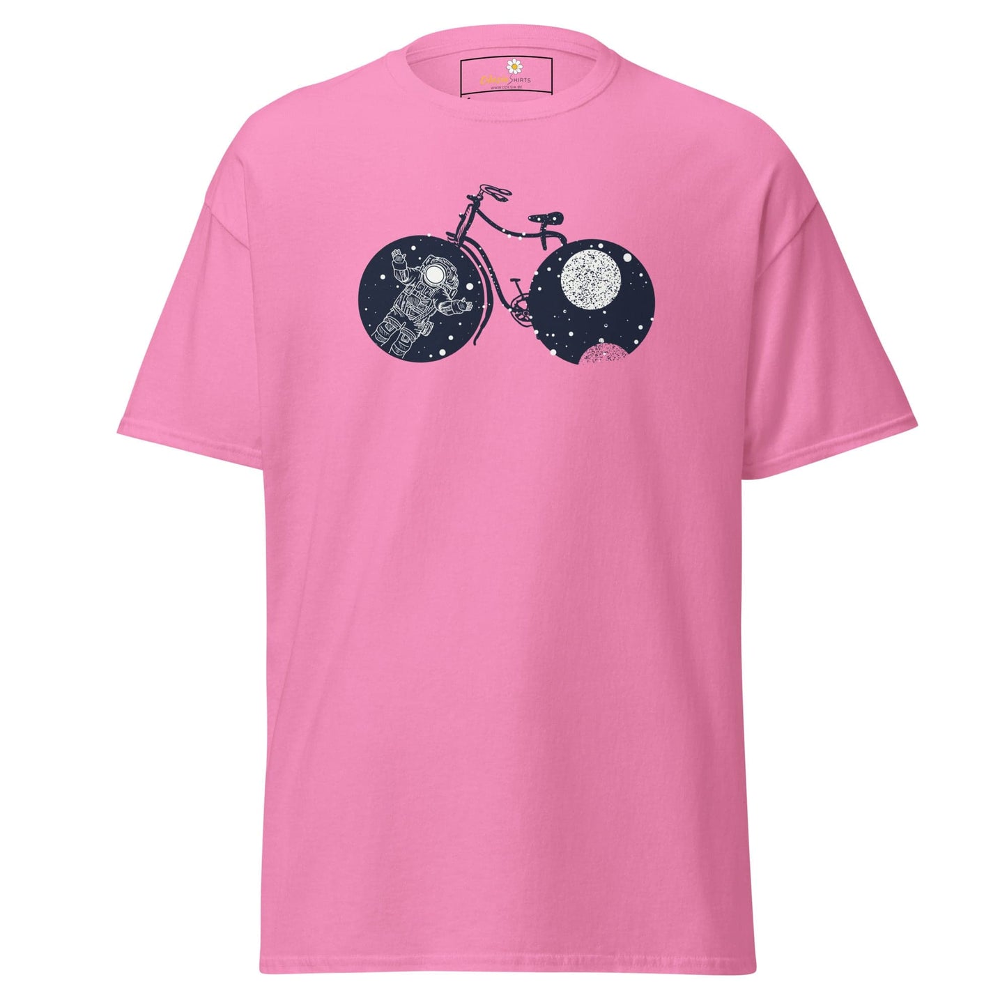 Unisex classic t-shirt - ASTRONAUT BIKE - REGULAR - Azalea / S