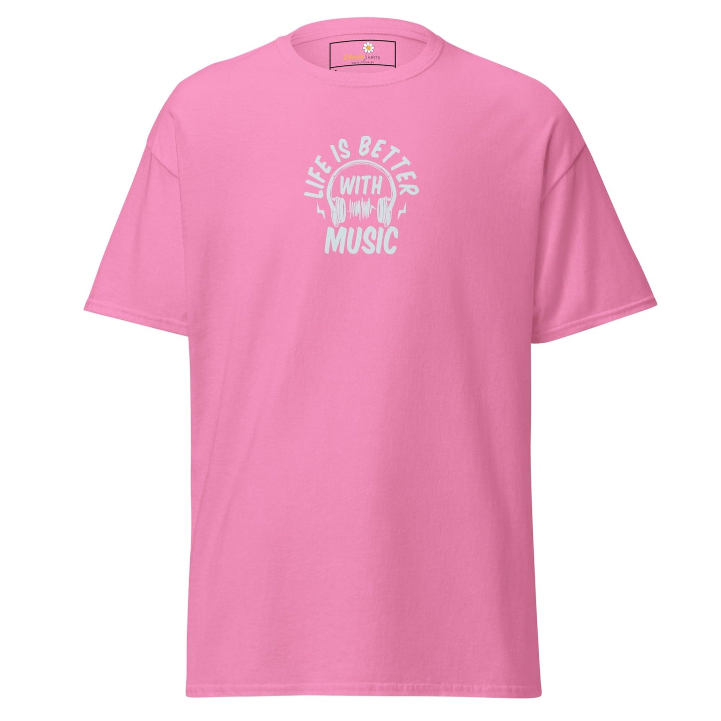 Unisex classic tee - MUSIC IS BETTER - REGULAR - Azalea / S