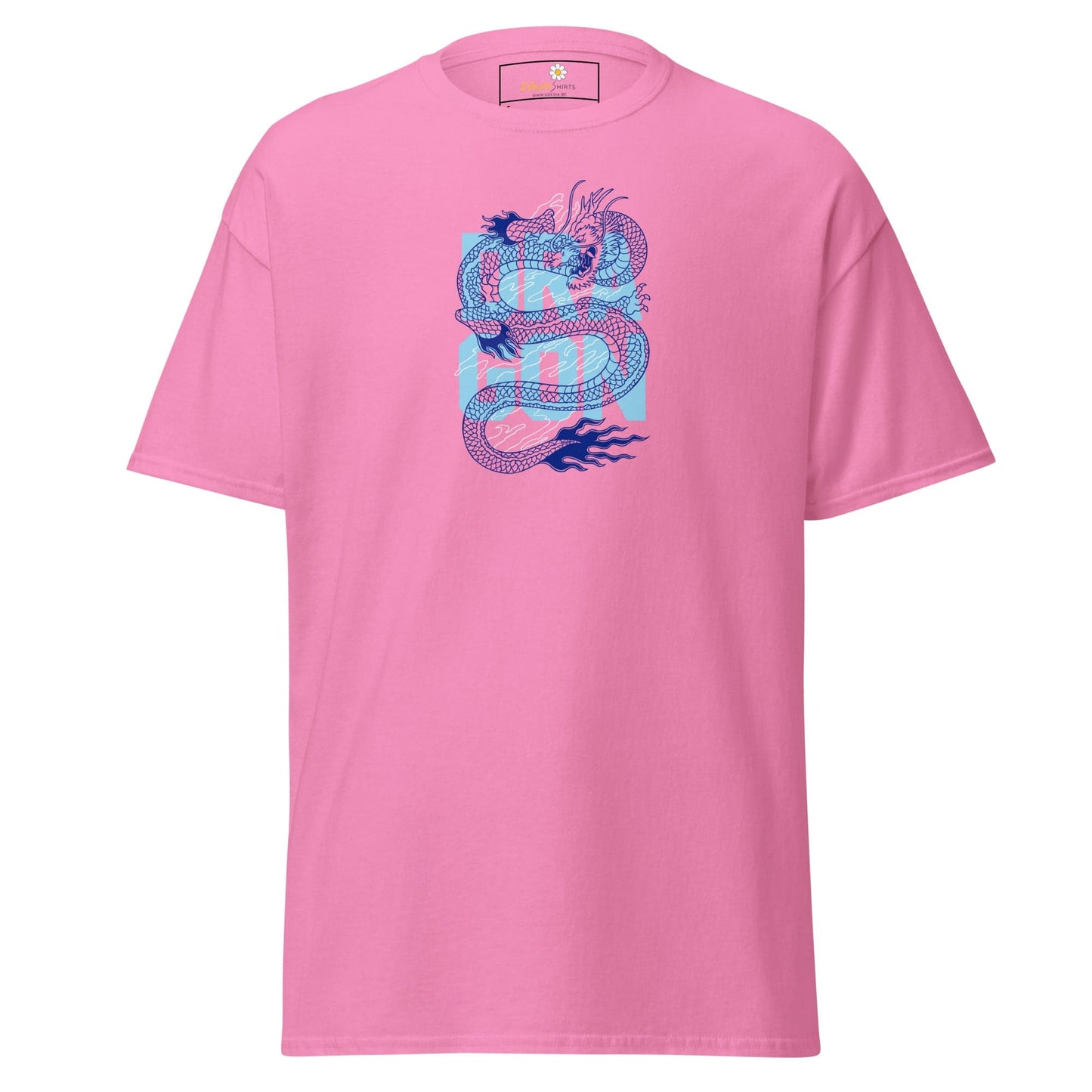 Unisex classic t-shirt - MYSTIC BLUE DRAGON - REGULAR - Azalea / S