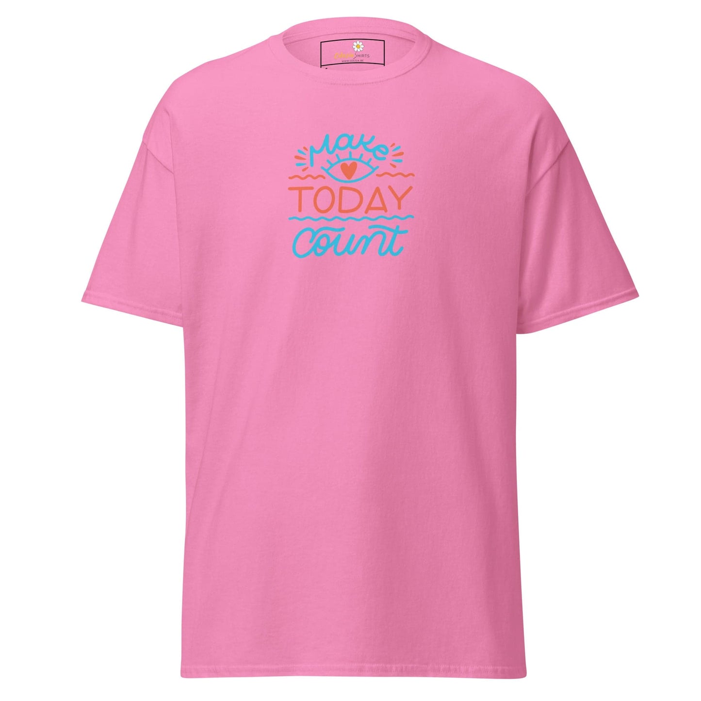 Unisex classic t-shirt - TEXT TODAY COUNT - REGULAR - Azalea / S