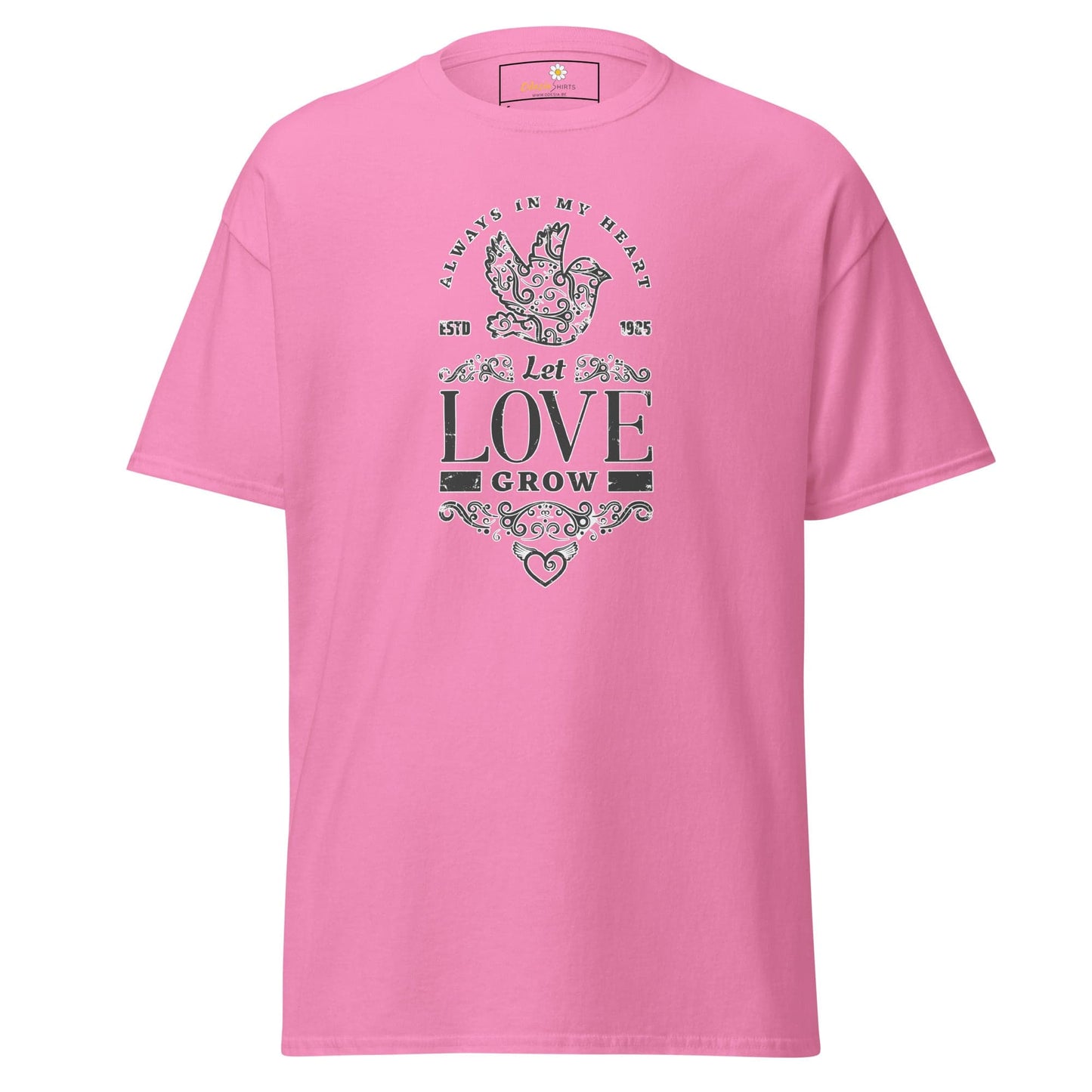 Unisex classic tee - POSITIVE LET LOVE GROW - REGULAR - Azalea / S