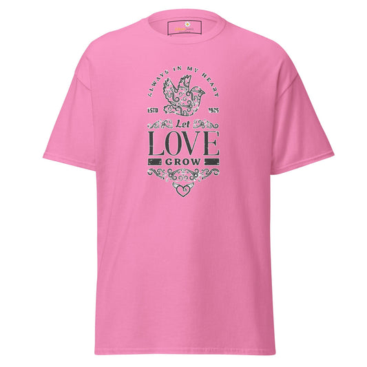 Unisex classic tee - POSITIVE LET LOVE GROW - REGULAR - Azalea / S