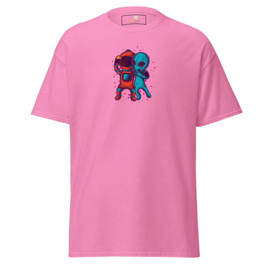 Unisex classic t-shirt - ASTRONAUT ALIEN SELFIE - REGULAR - Azalea / S