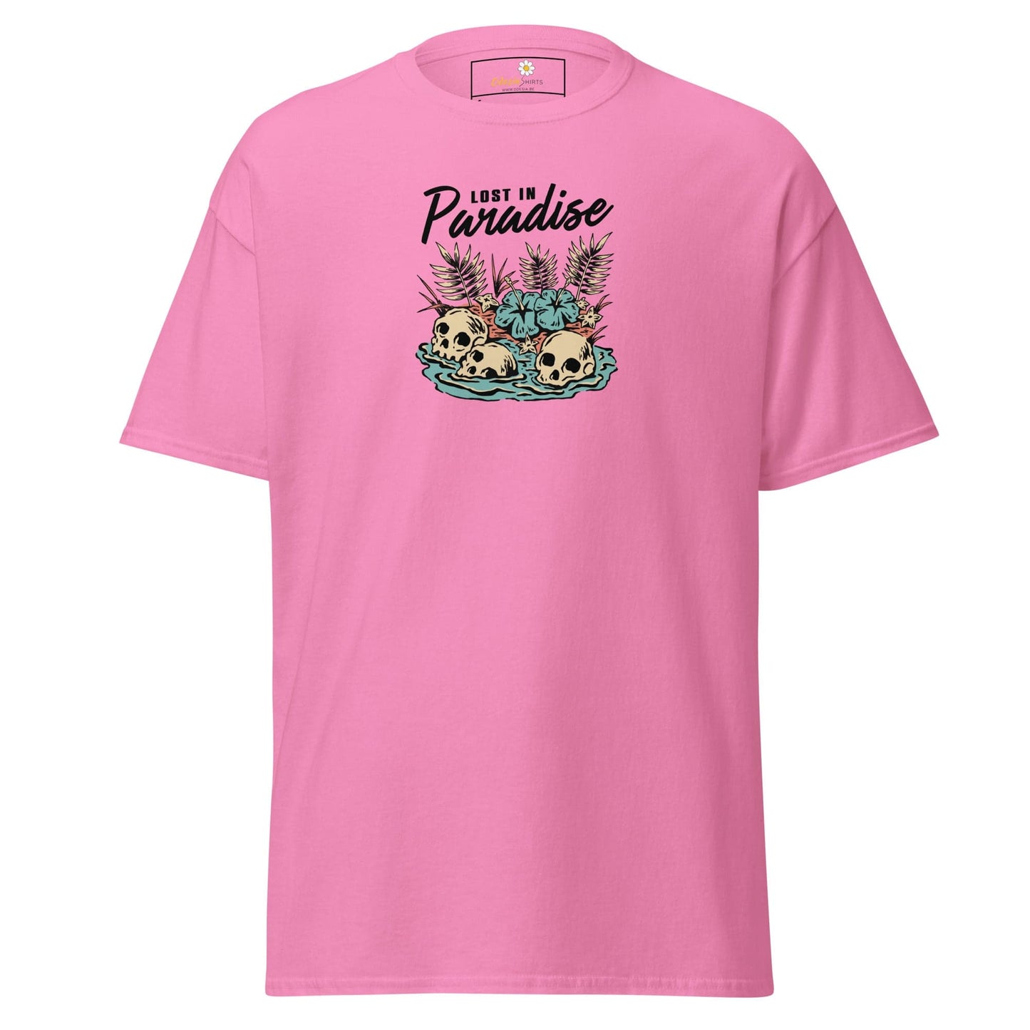 Unisex classic tee - SKULL LOST IN PARADISE - REGULAR - Azalea / S