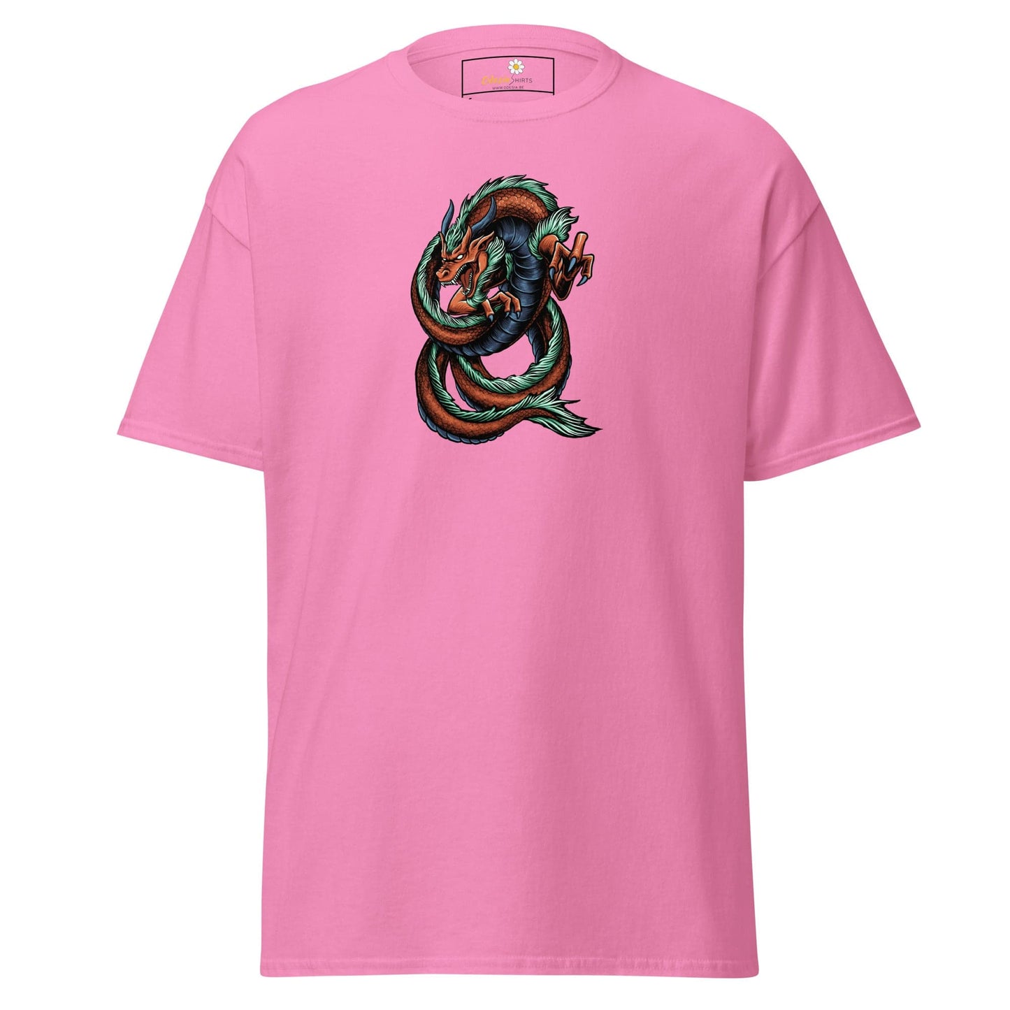 Unisex classic tee - MYSTIC RED GREEN DRAGON - REGULAR - Azalea / S