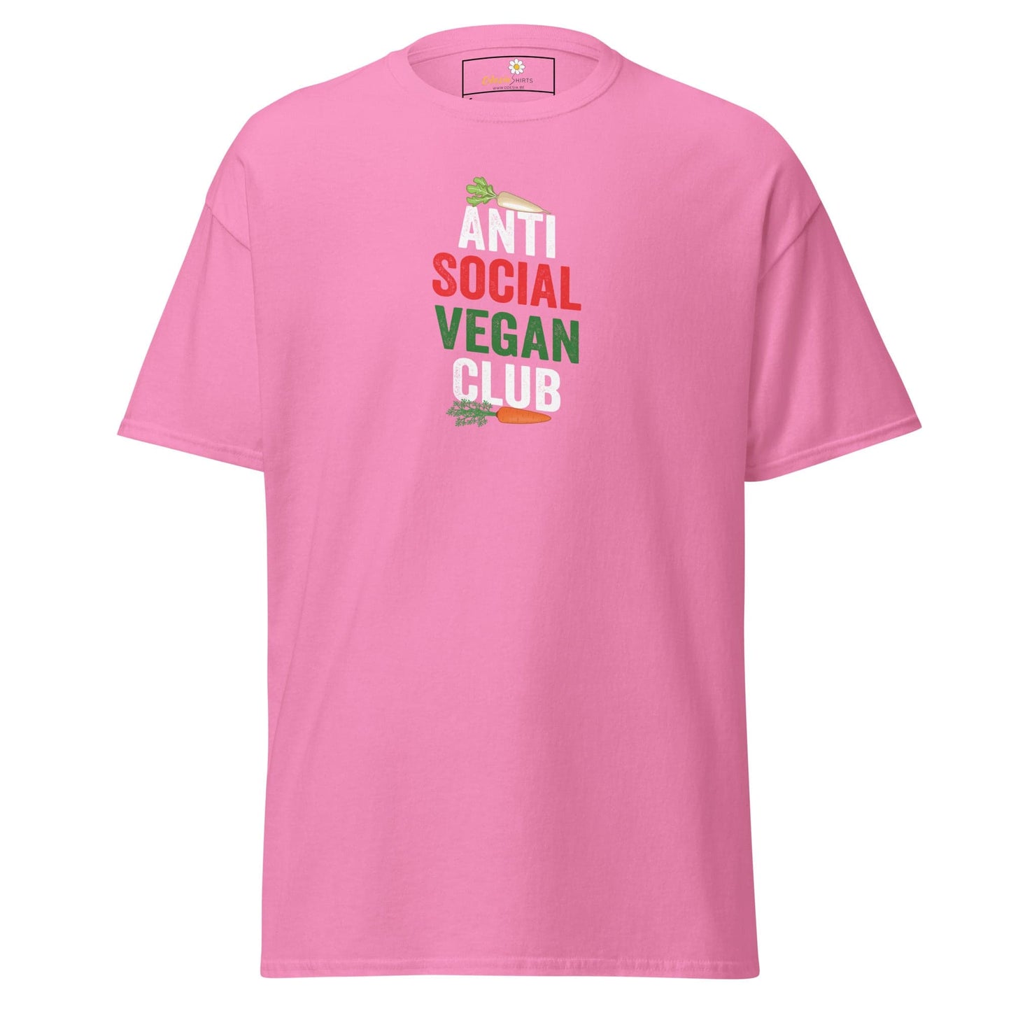 Unisex classic tee - GREEN VEGAN CLUB - REGULAR - Azalea / S
