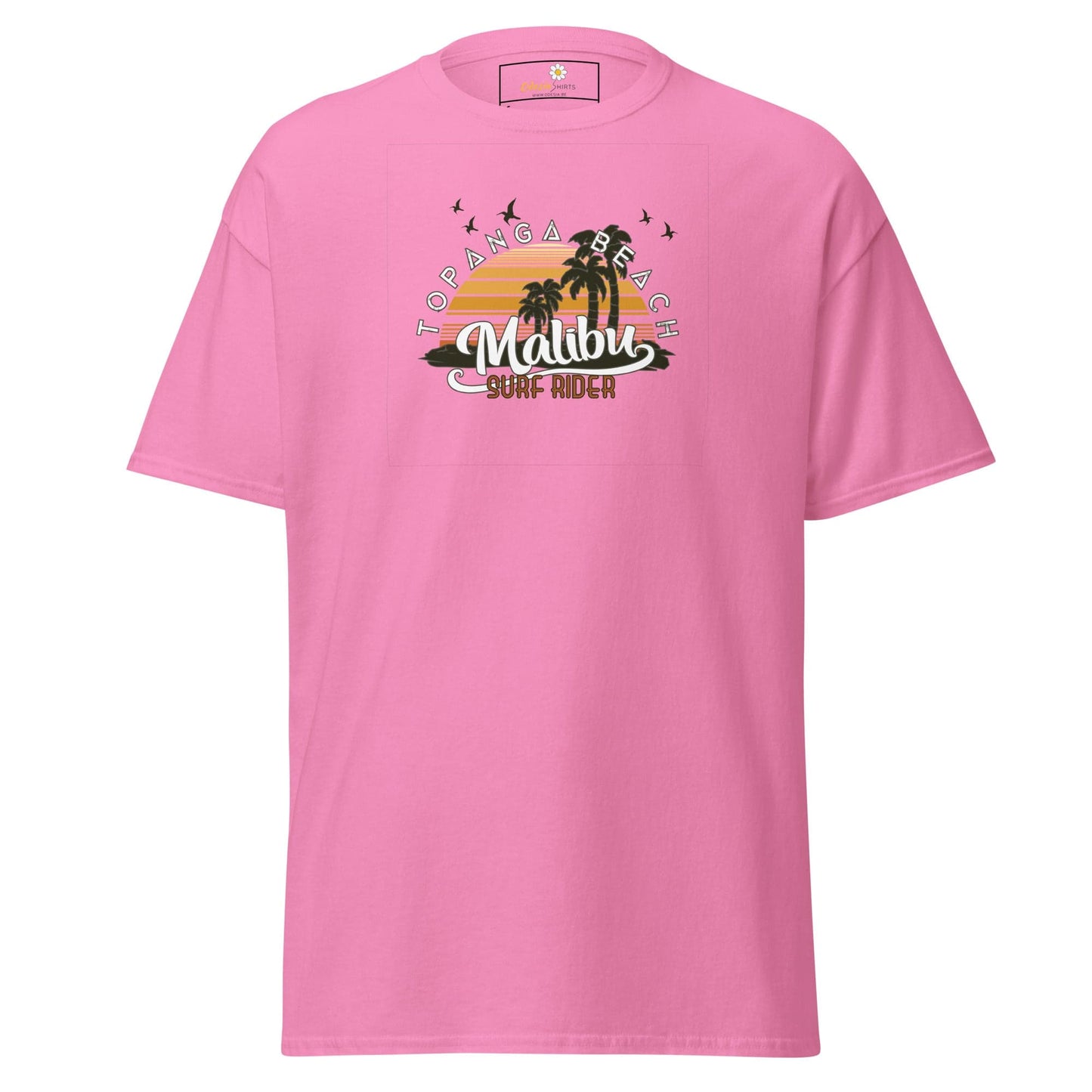 Unisex classic t-shirt - SUMMER MALIBU SURF RIDER - REGULAR - Azalea / S