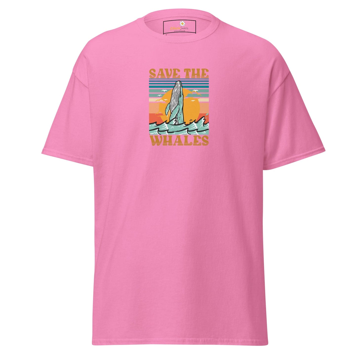 Unisex classic tee - WILD LIFE SAVE THE WHALES - REGULAR - Azalea / S