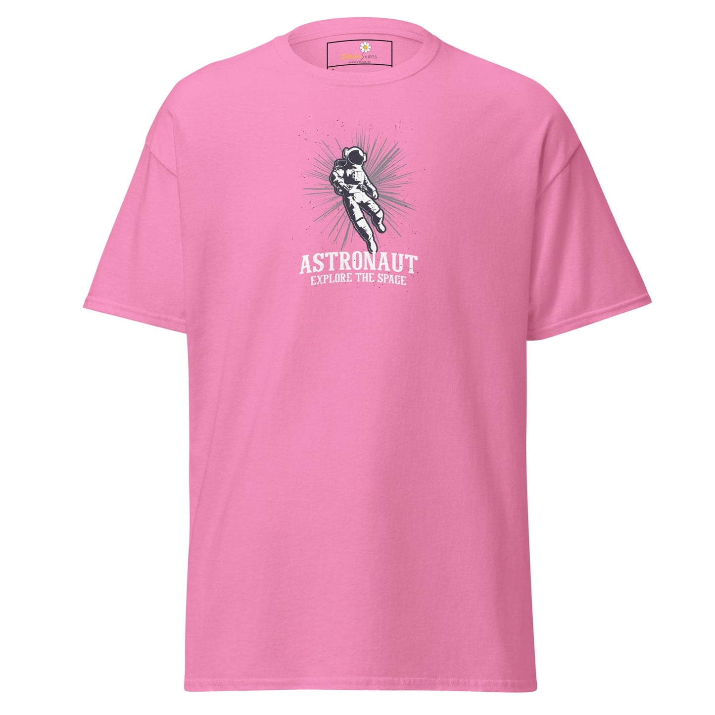 Unisex classic tee - ASTRONAUT EXPLORE SPACE - REGULAR - Azalea / S