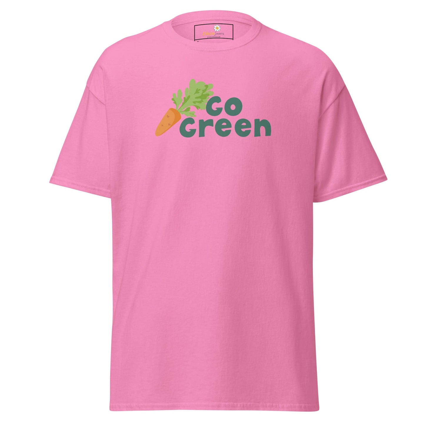 Unisex classic t-shirt - VEGAN GO GREEN - REGULAR - Azalea / S