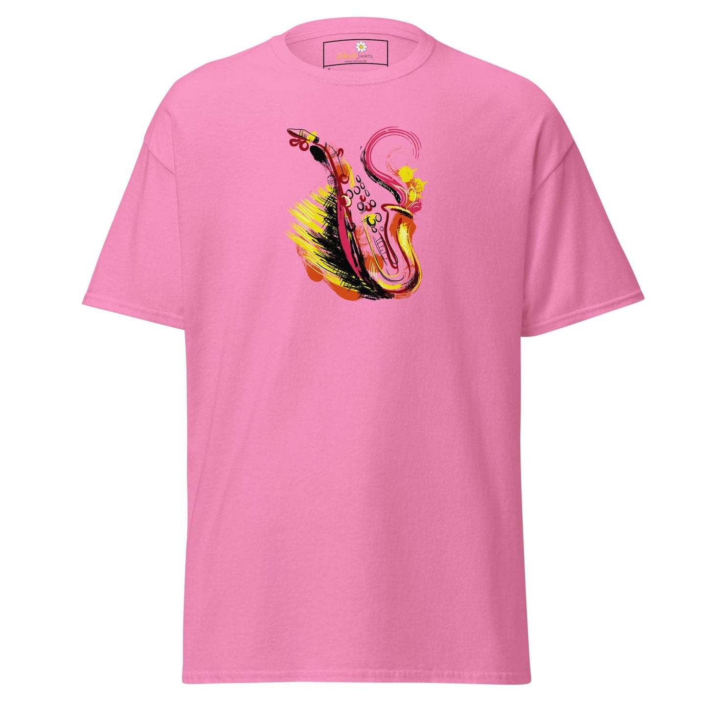Unisex classic tee - MUSIC SAXOPHONE - REGULAR - Azalea / S
