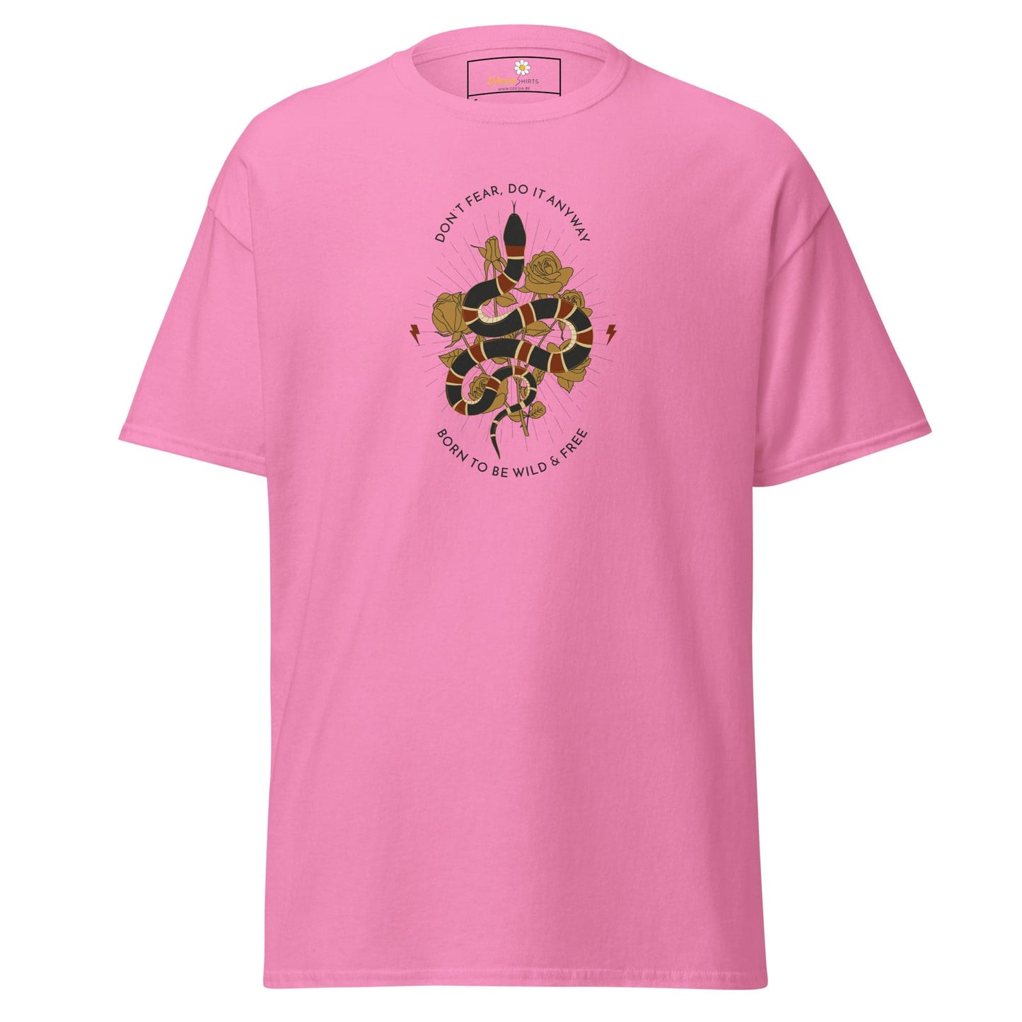 Unisex classic t-shirt - SNAKE TO BE WILD - REGULAR - Azalea / S
