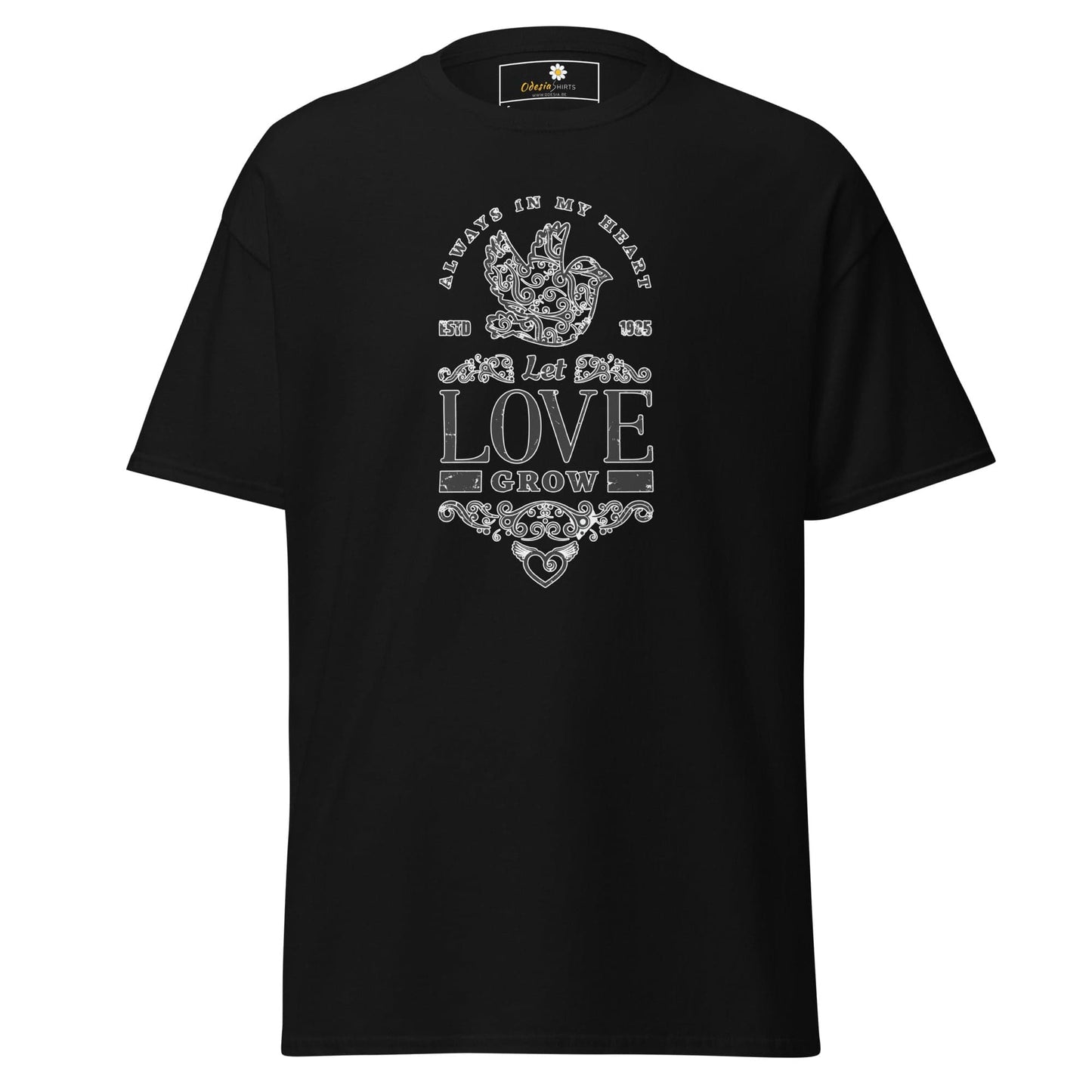 Unisex classic tee - POSITIVE LET LOVE GROW - REGULAR - Black / S