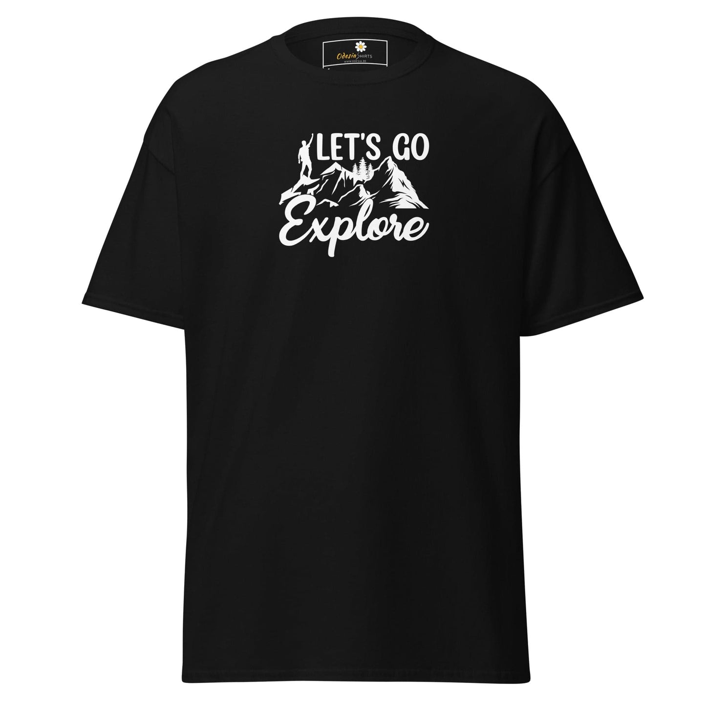Unisex classic tee - ADVENTURE LETS GO EXPLORE - REGULAR - Black / S