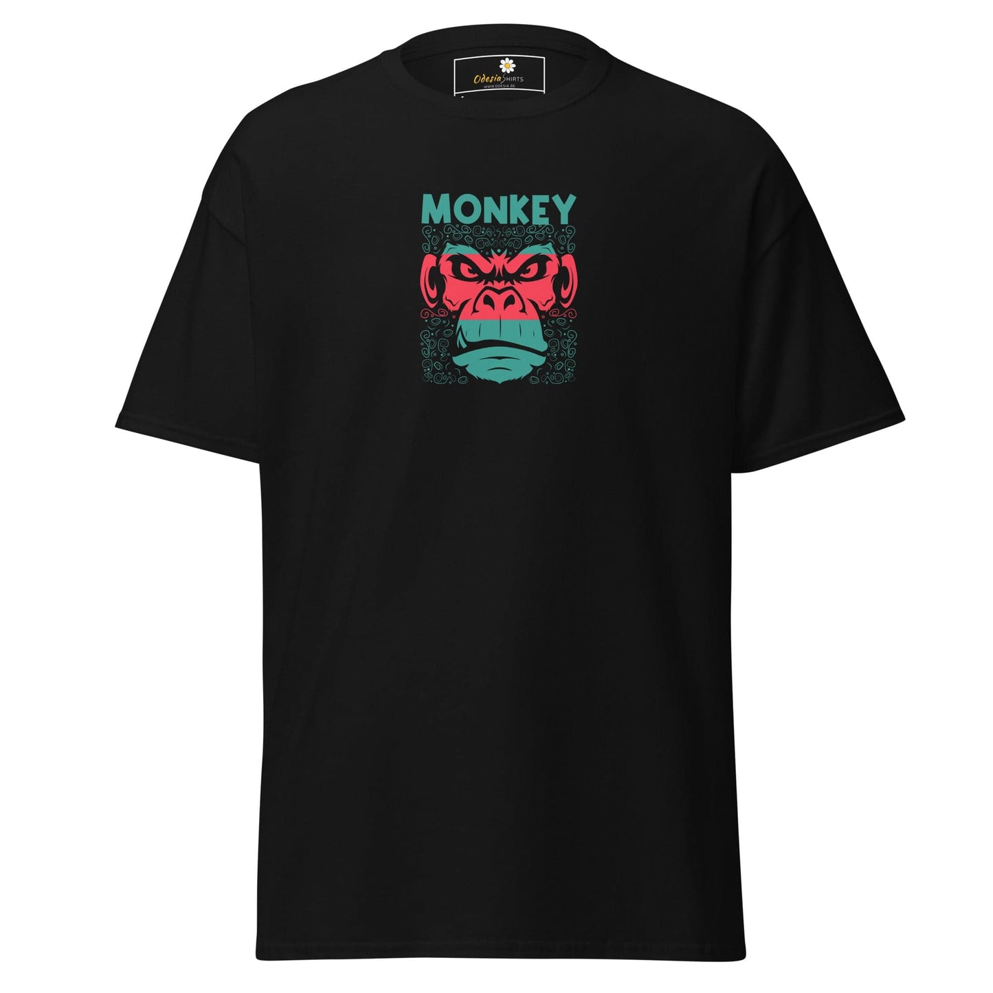 Unisex classic tee - WILD LIFE MONKEY - REGULAR - Black / S