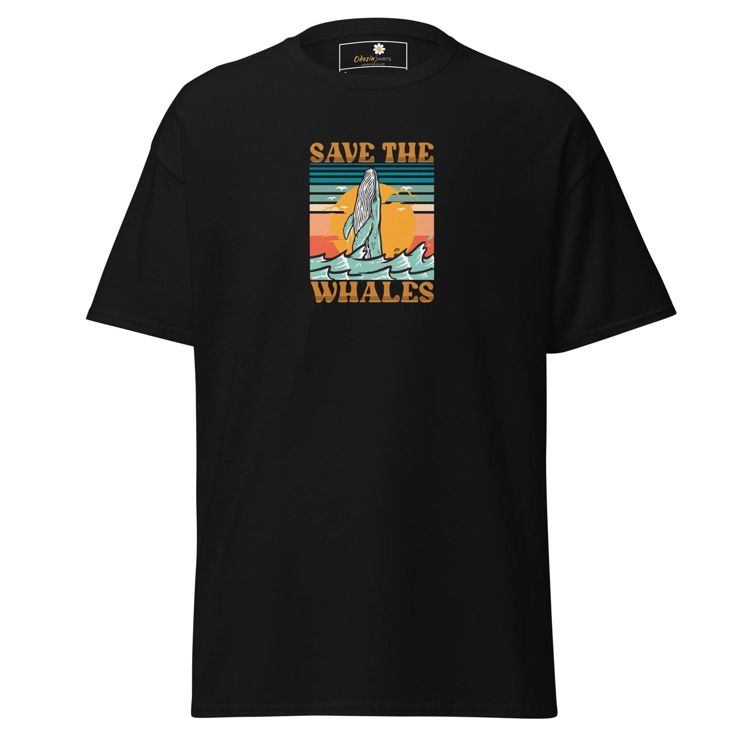 Unisex classic tee - WILD LIFE SAVE THE WHALES - REGULAR - Black / S