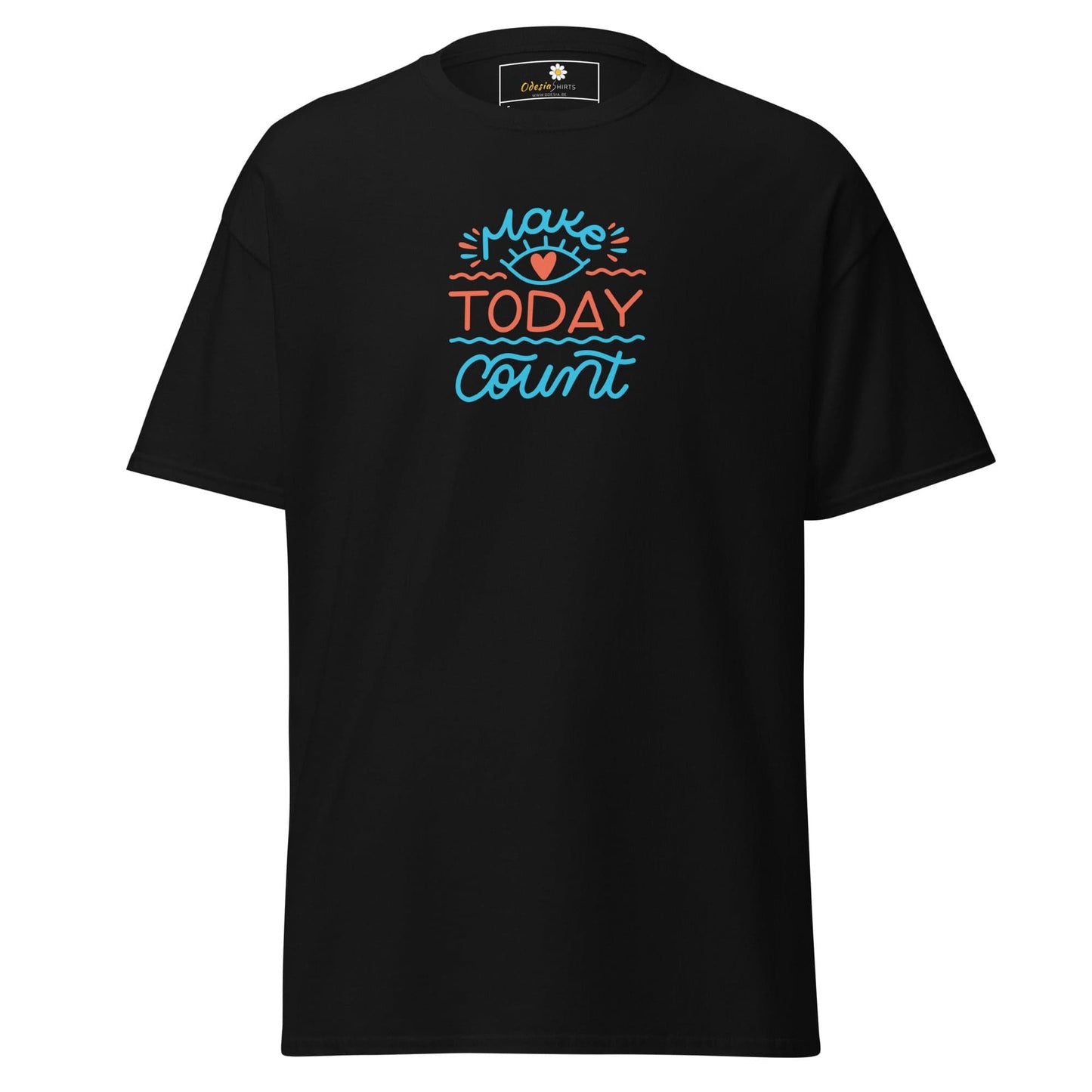 Unisex classic t-shirt - TEXT TODAY COUNT - REGULAR - Black / S