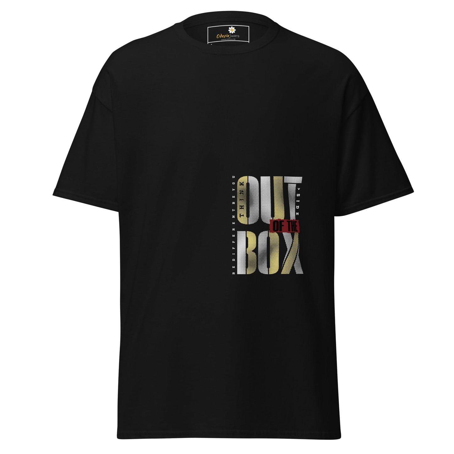Unisex classic t-shirt - TEXT OUT OTHE BOX - REGULAR - Black / S