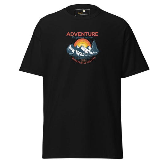 Unisex classic t-shirt - ADVENTURE EXPLORE MORE - REGULAR - Black / S