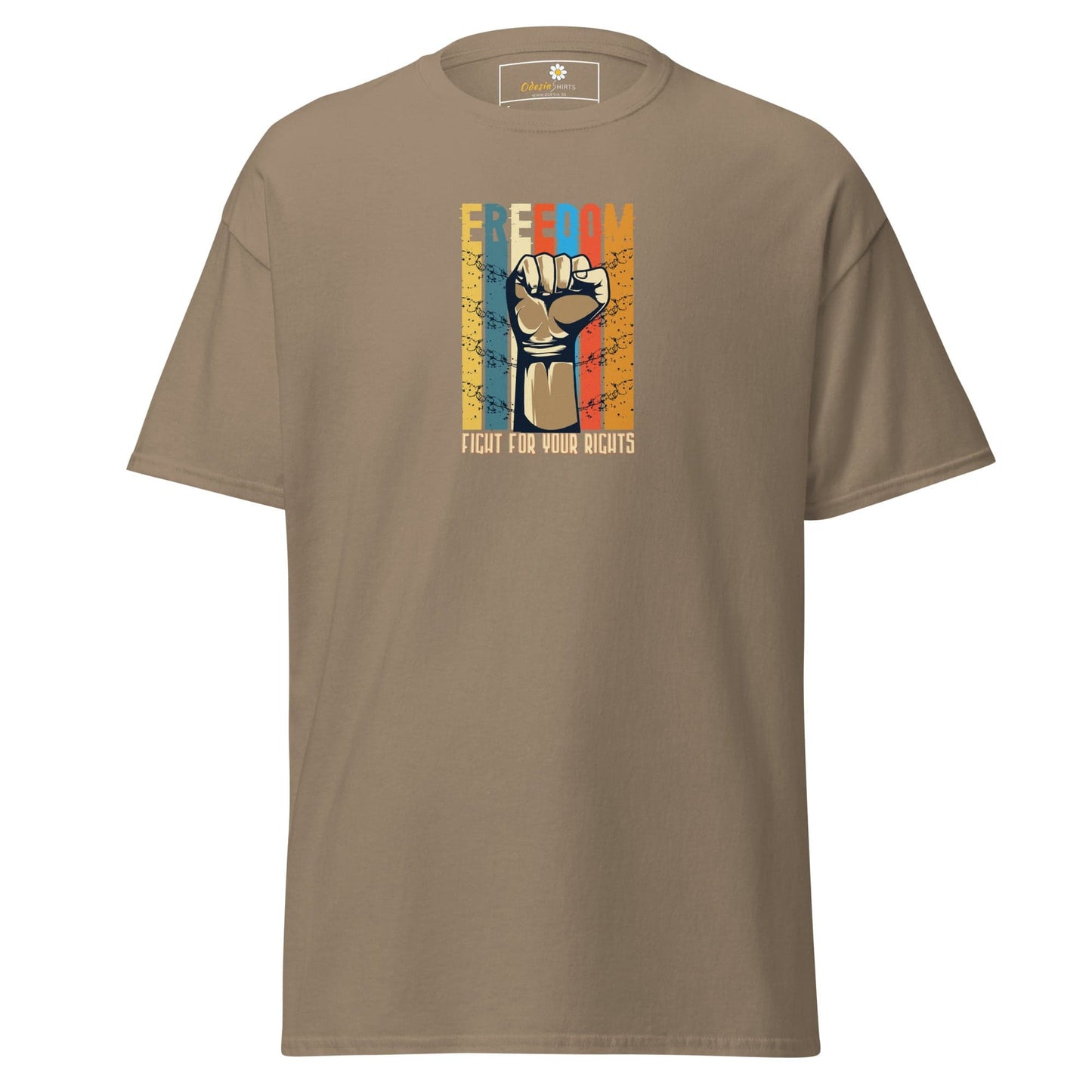 Unisex classic tee - MISC FIGHT FOR FREEDOM - REGULAR - Brown Savana / S