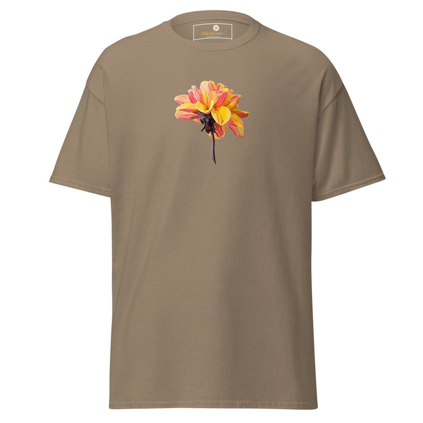 Unisex classic t-shirt - NATURE RED YELLOW FLOWER - REGULAR - Brown Savana / S