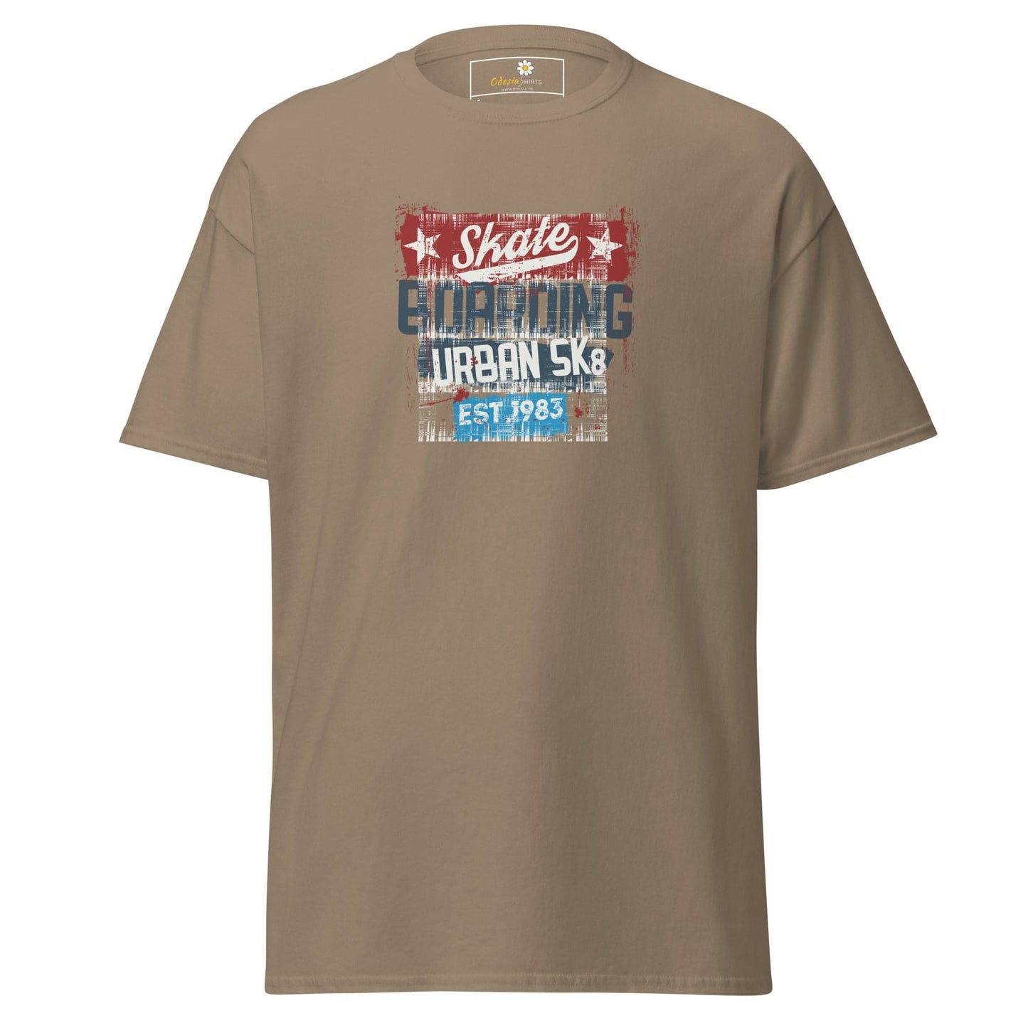 Unisex classic t-shirt - URBAN SKATE - REGULAR - Brown Savana / S