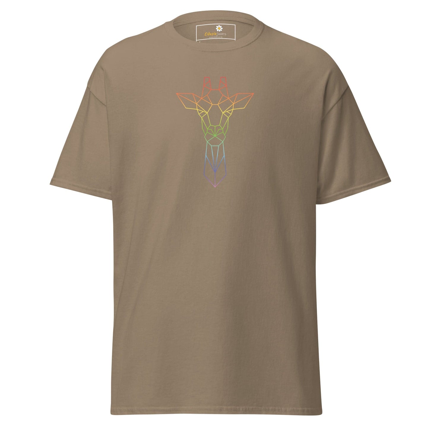 Unisex classic t-shirt - WILD LIFE GIRAFFE - REGULAR - Brown Savana / S