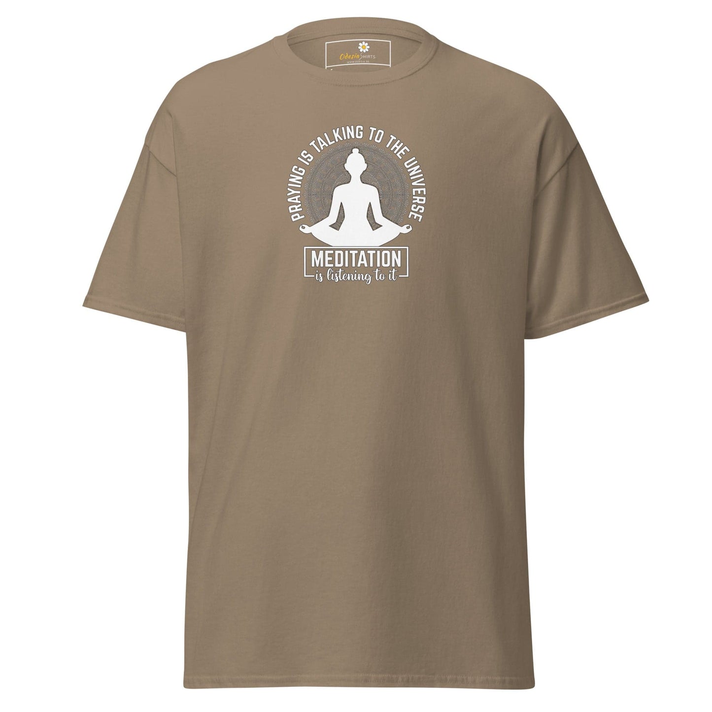 Unisex classic tee - SPIRITUAL MEDITATION IS LISTENING - REGULAR - Brown Savana / S