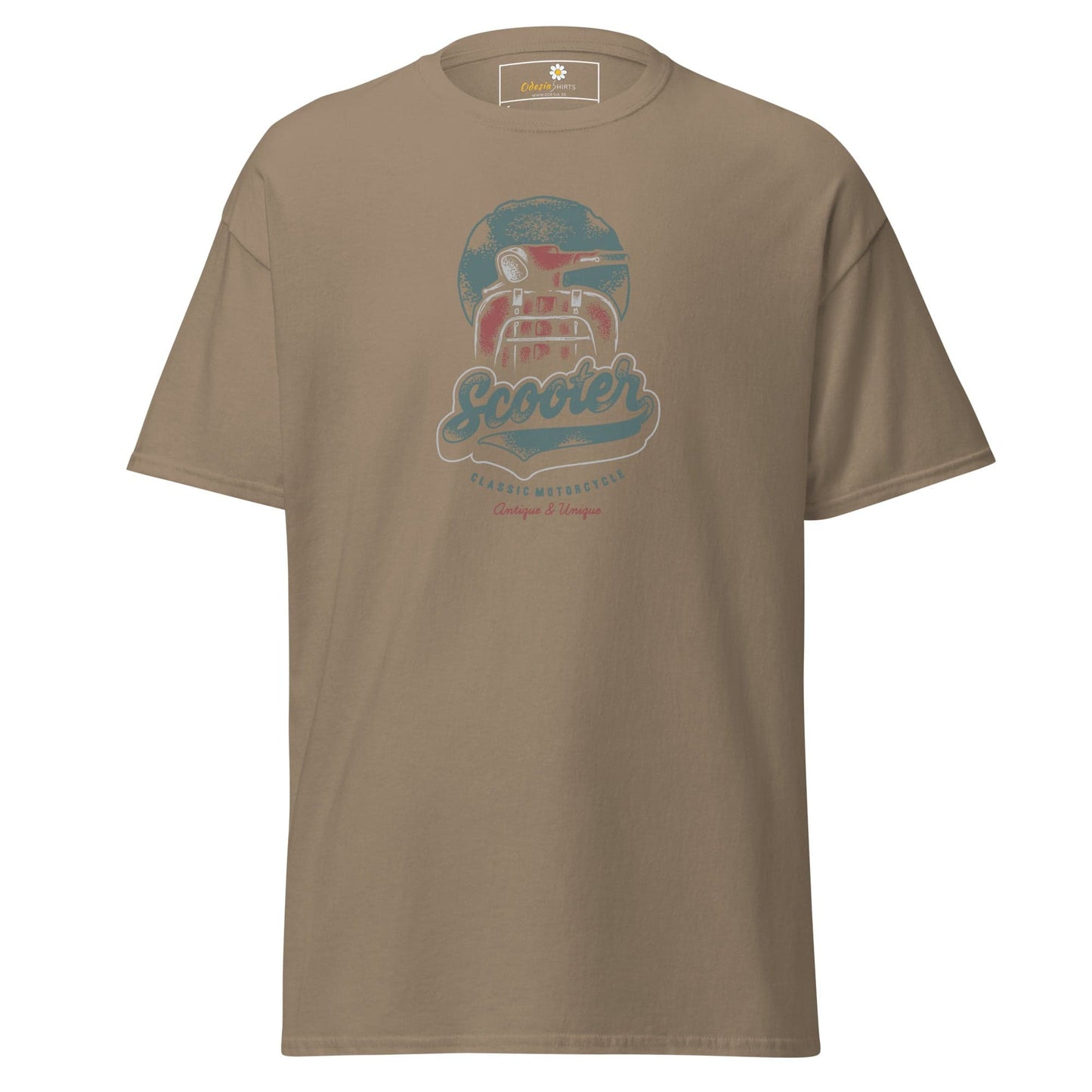 Unisex classic t-shirt - VINTAGE SCOOTER - REGULAR - Brown Savana / S