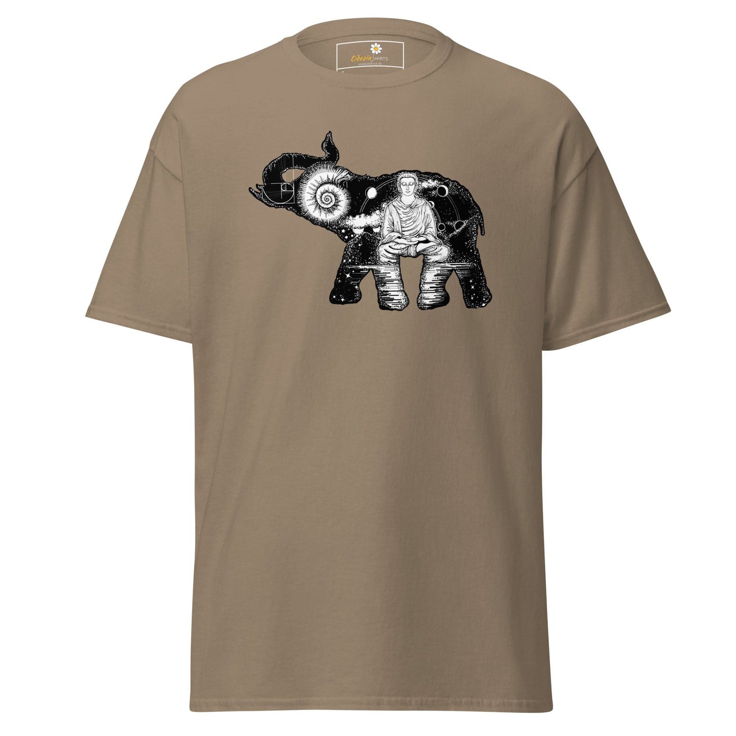 Unisex classic t-shirt - MYSTIC ELEPHANT MEDITATION - REGULAR - Brown Savana / S