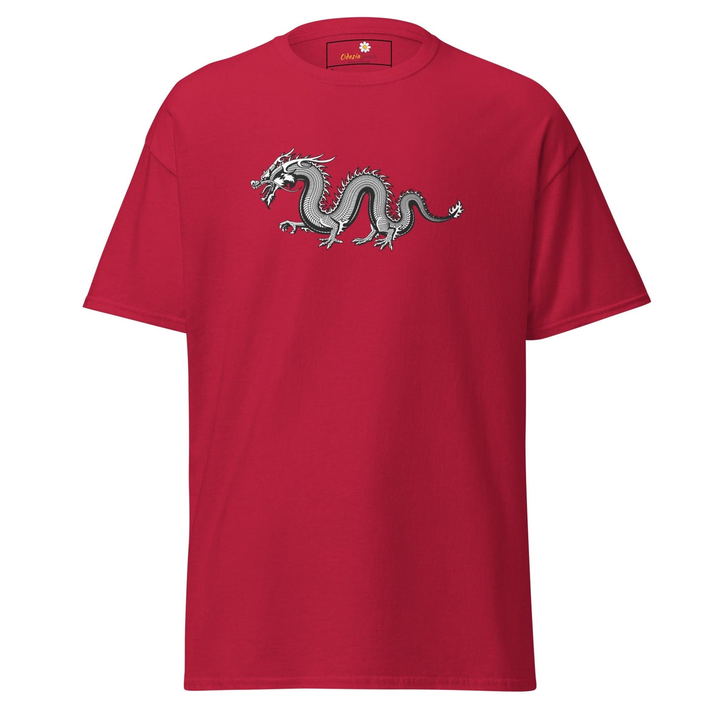 Unisex classic t-shirt - MYSTIC GREY DRAGON - REGULAR - Cardinal / S